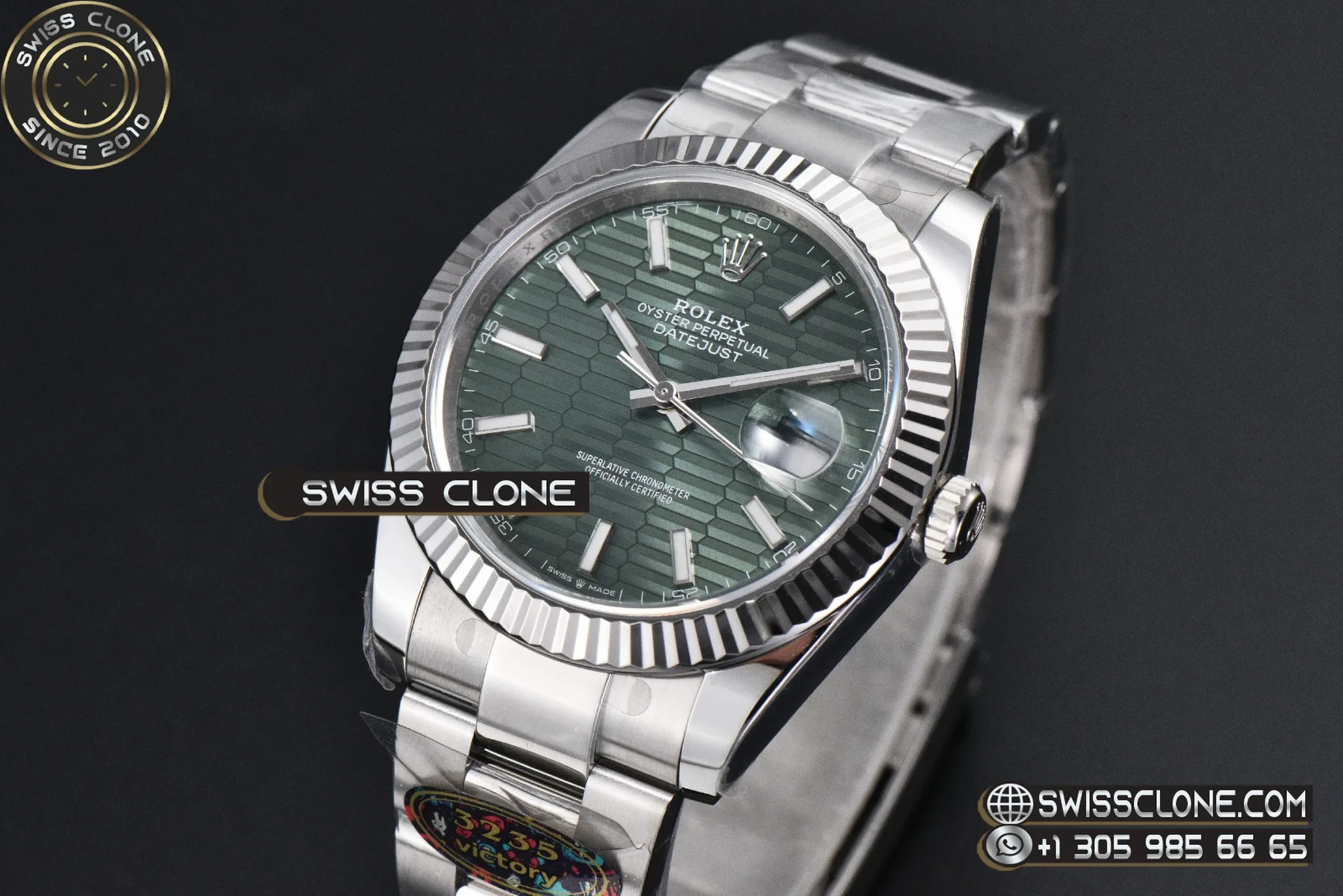 Rolex DateJust 41mm 126334 VF Mint Green Motif Dial Oyster DD3235 1:1 Super Clone - Clasp & Bracelet Finishing