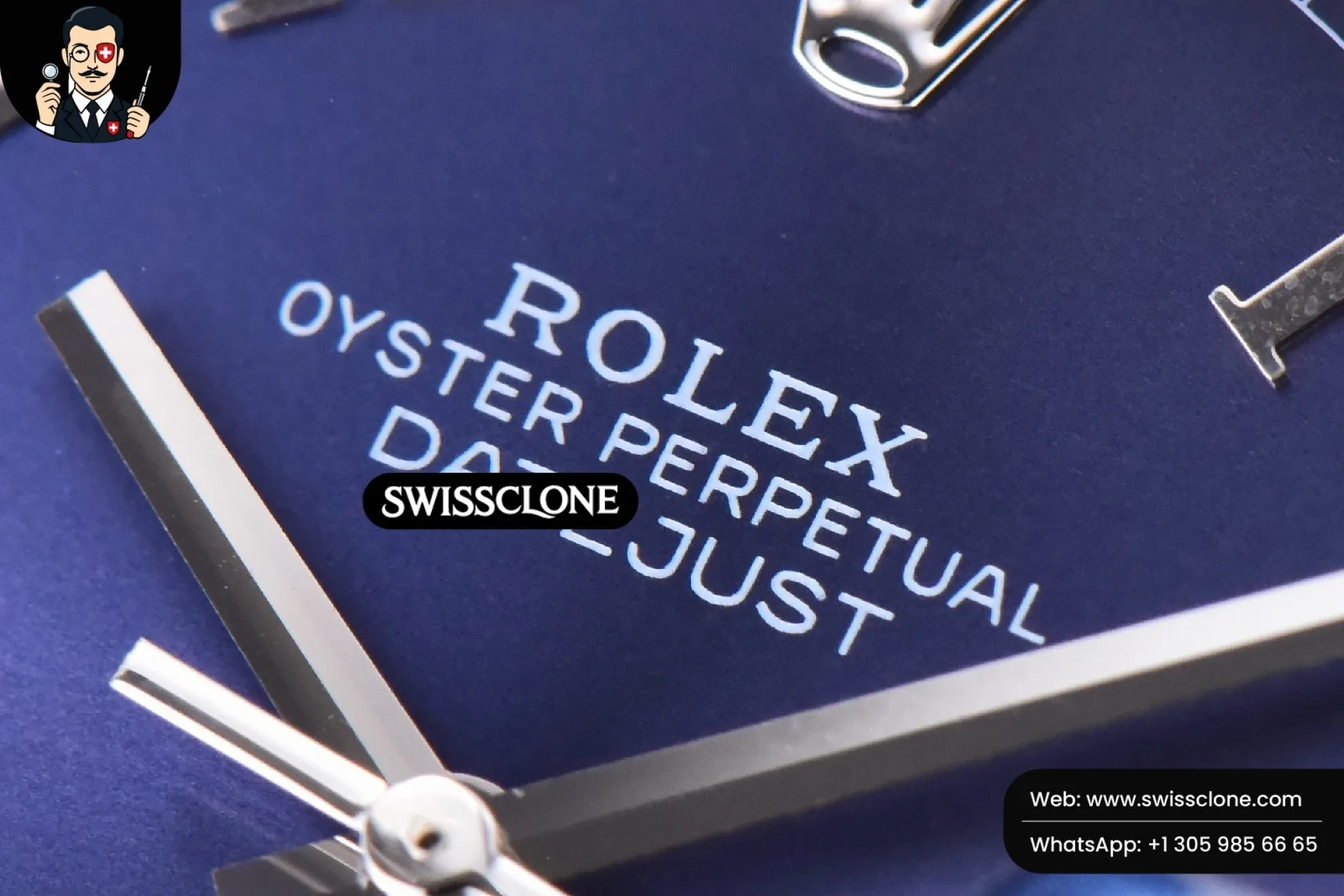 Rolex Datejust 41mm Blue Dial Roma Marker Fluted Bezel Jubille VR3235 1:1 Super Clone - Caseback & Cloned Calibre Movement