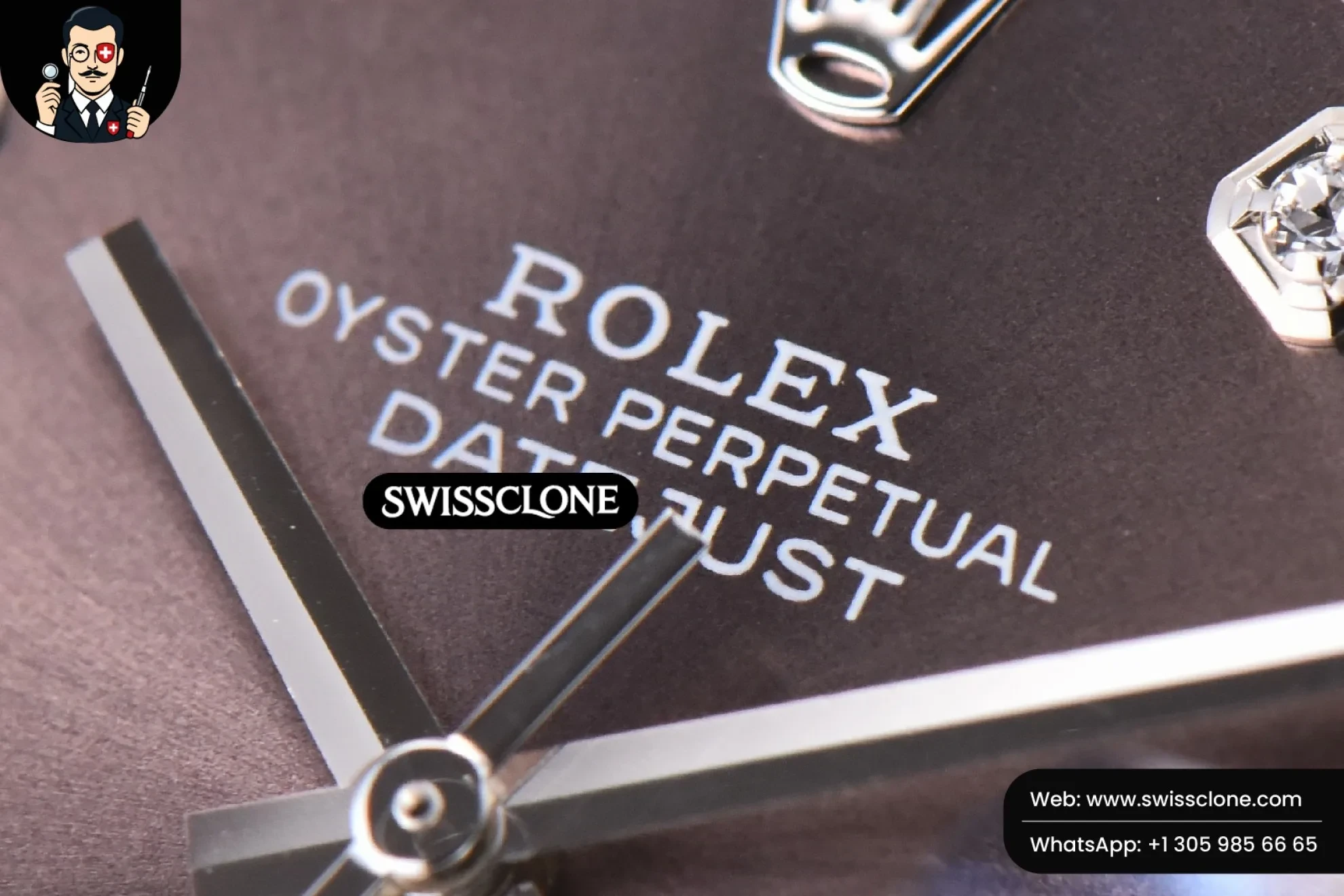 Rolex Datejust 41mm Borwn Dial Diamond Marker Fluted Bezel Jubille VR3235 1:1 Super Clone - Caseback & Cloned Calibre Movement