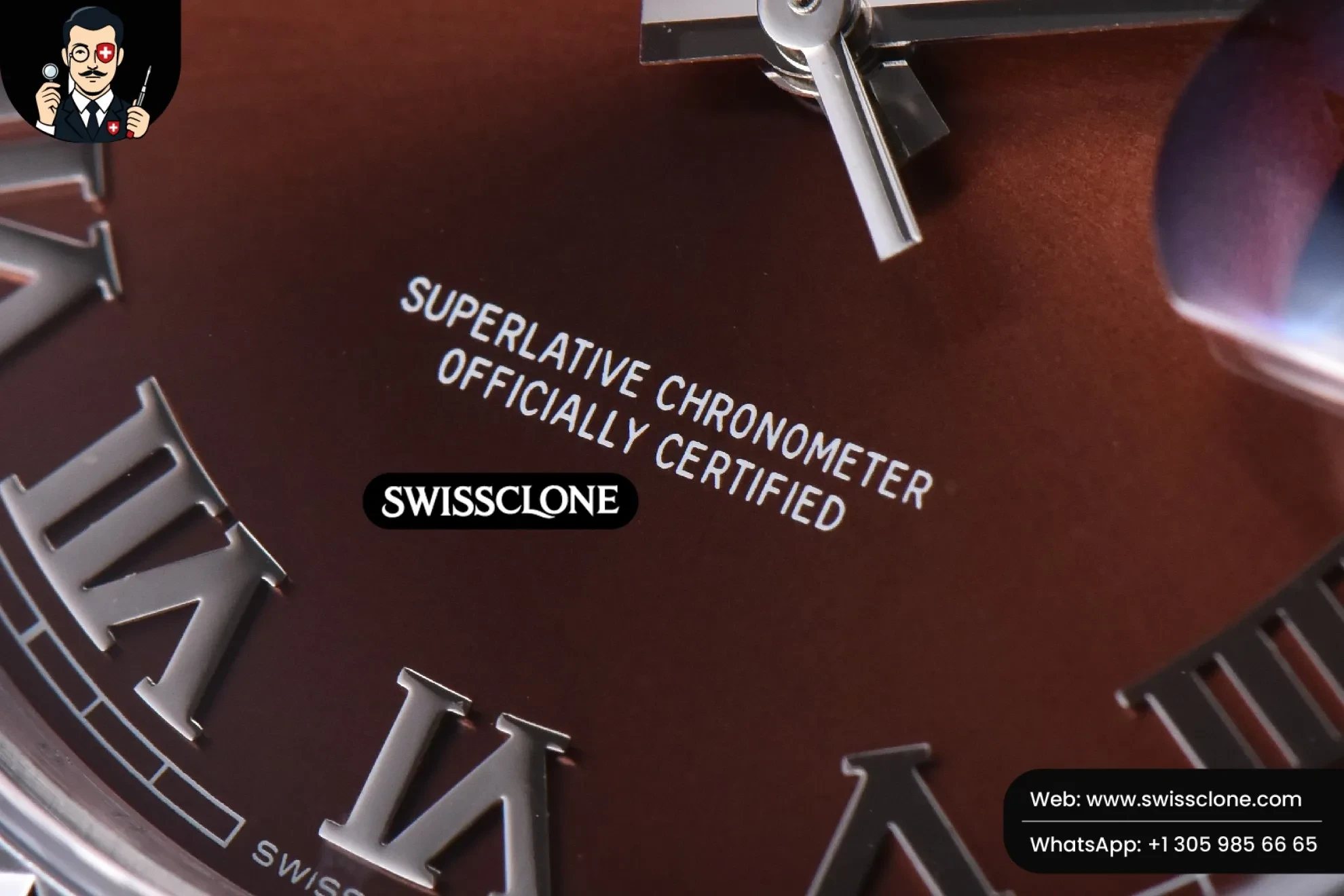 Rolex Datejust 41mm Borwn Dial Roma Marker Fluted Bezel Jubille VR3235 1:1 Super Clone - On-Wrist Presence View
