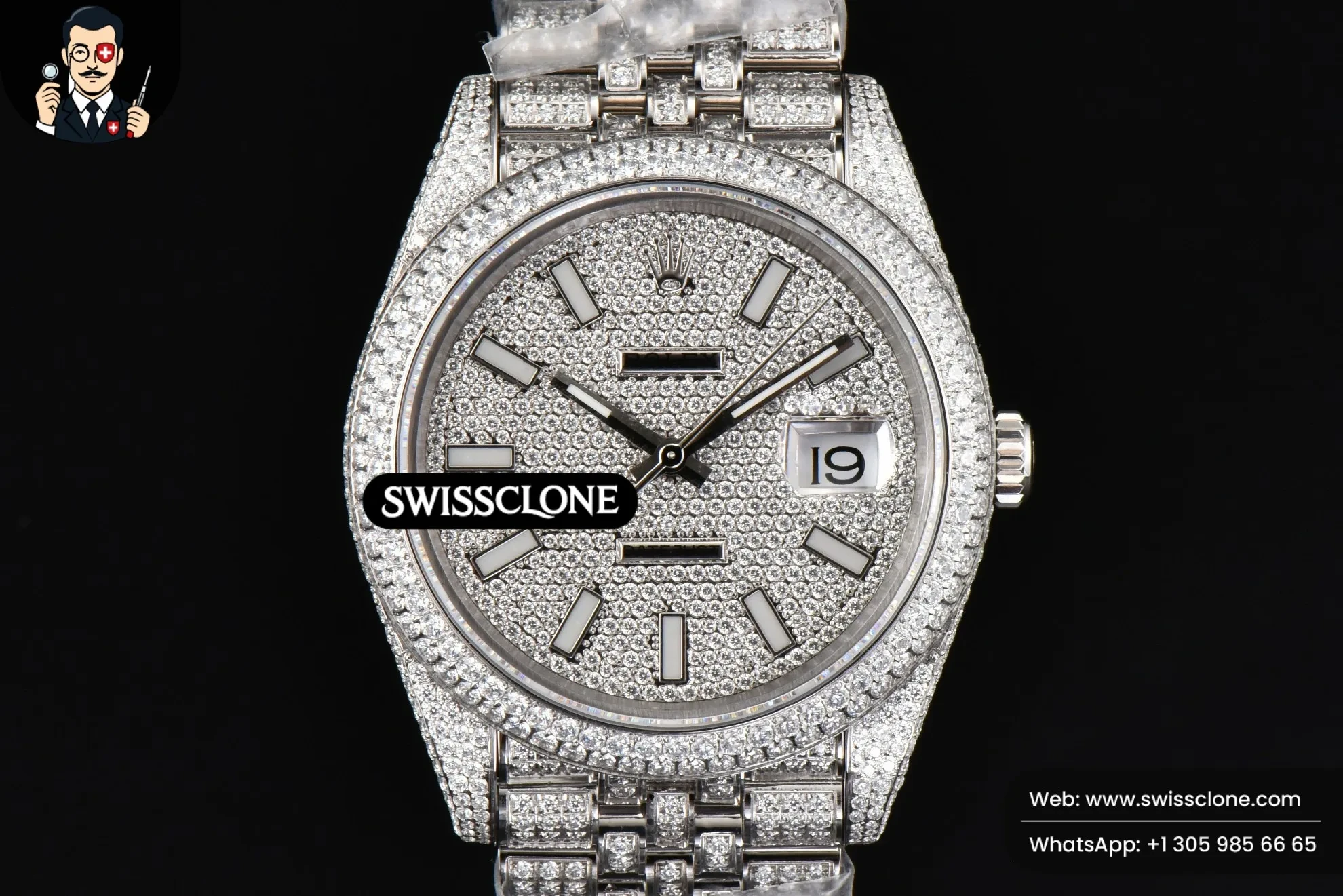 Rolex Datejust 41mm Full Diamond Diamond Lume Dial Jubilee