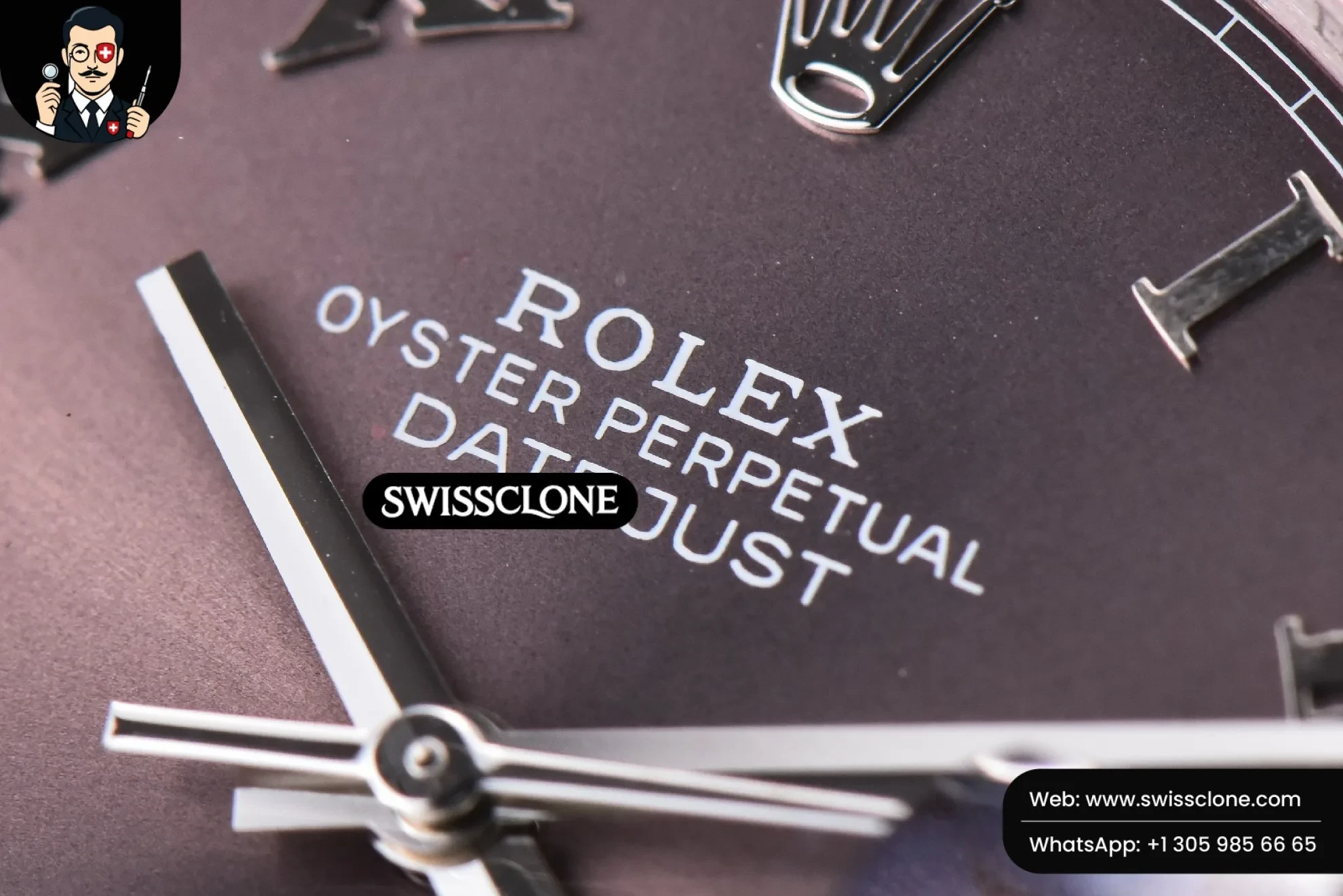Rolex Datejust 41mm Gray Dial Roma Marker Fluted Bezel Jubille VR3235 1:1 Super Clone - Lateral Case Thickness Profile