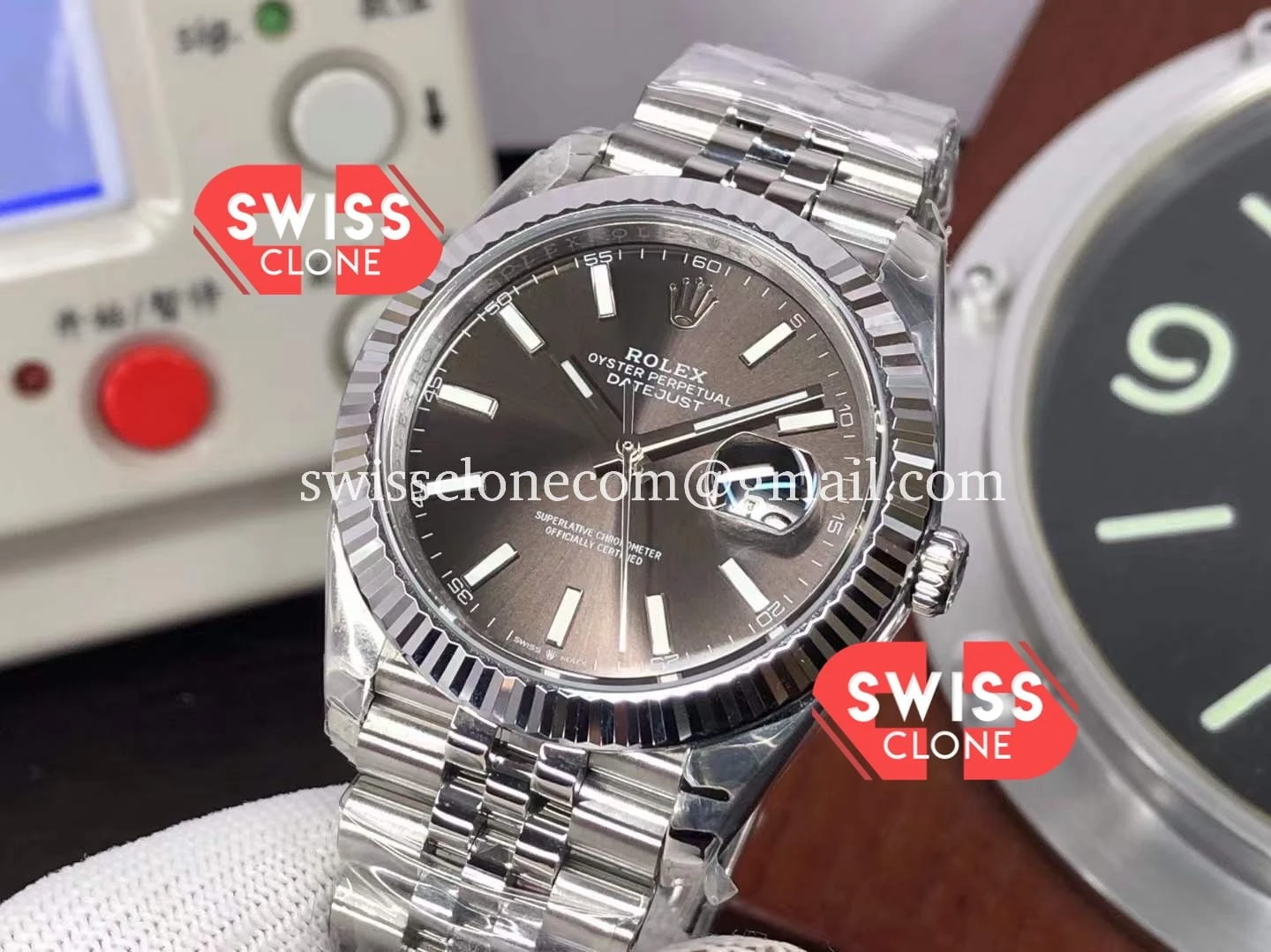 Rolex Datejust 41mm Grey Dial 3235 Movement 904L 1:1 Super Clone - Bezel & Case Profile