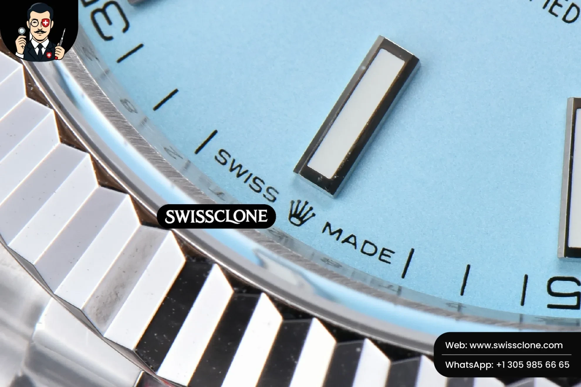Rolex Datejust 41mm Tiffany DIal braceelt VR3235 tungsten heavier 1:1 Super Clone - On-Wrist Presence View