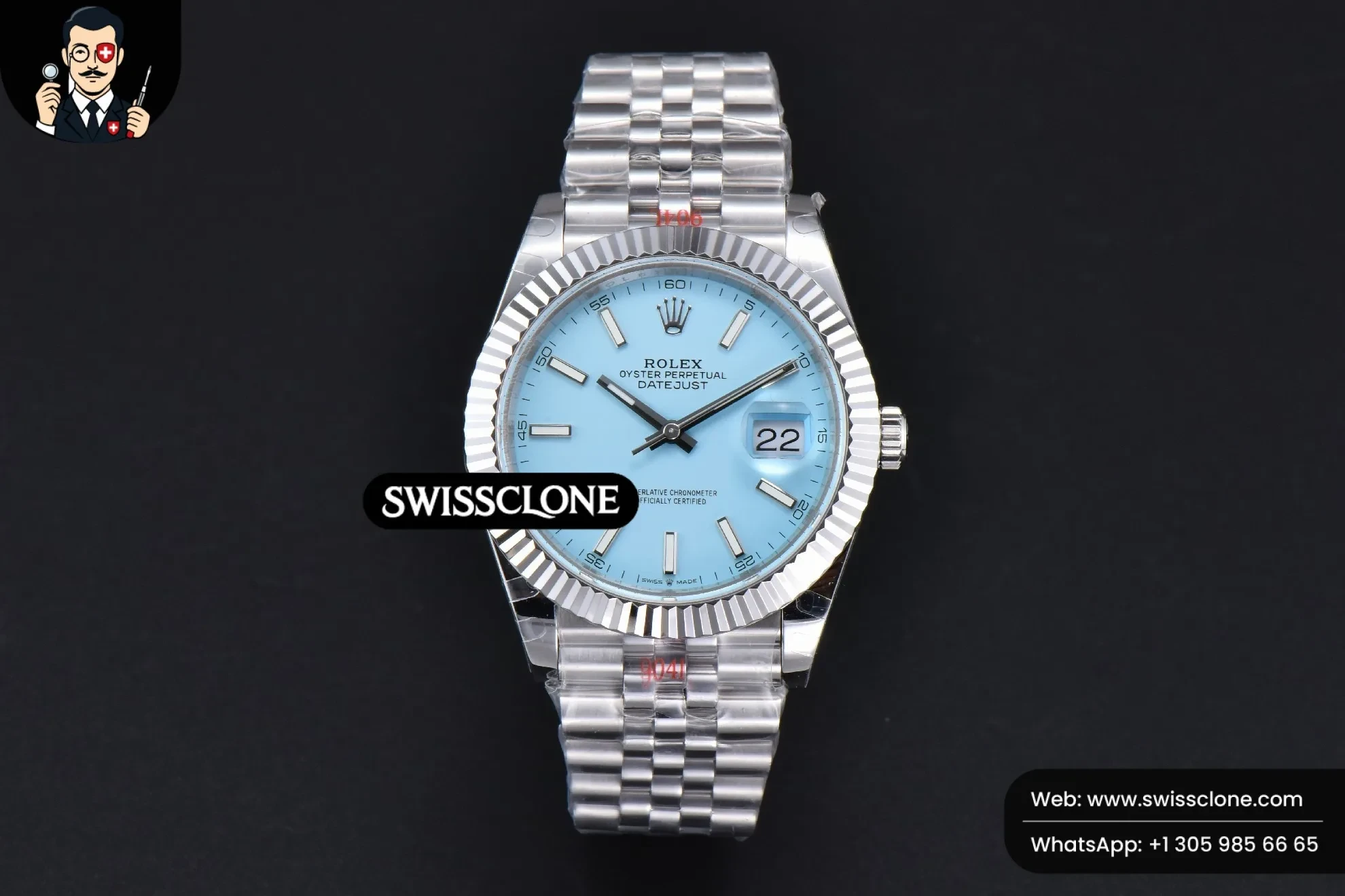 Rolex Datejust 41mm Tiffany DIal braceelt VR3235 tungsten heavier version