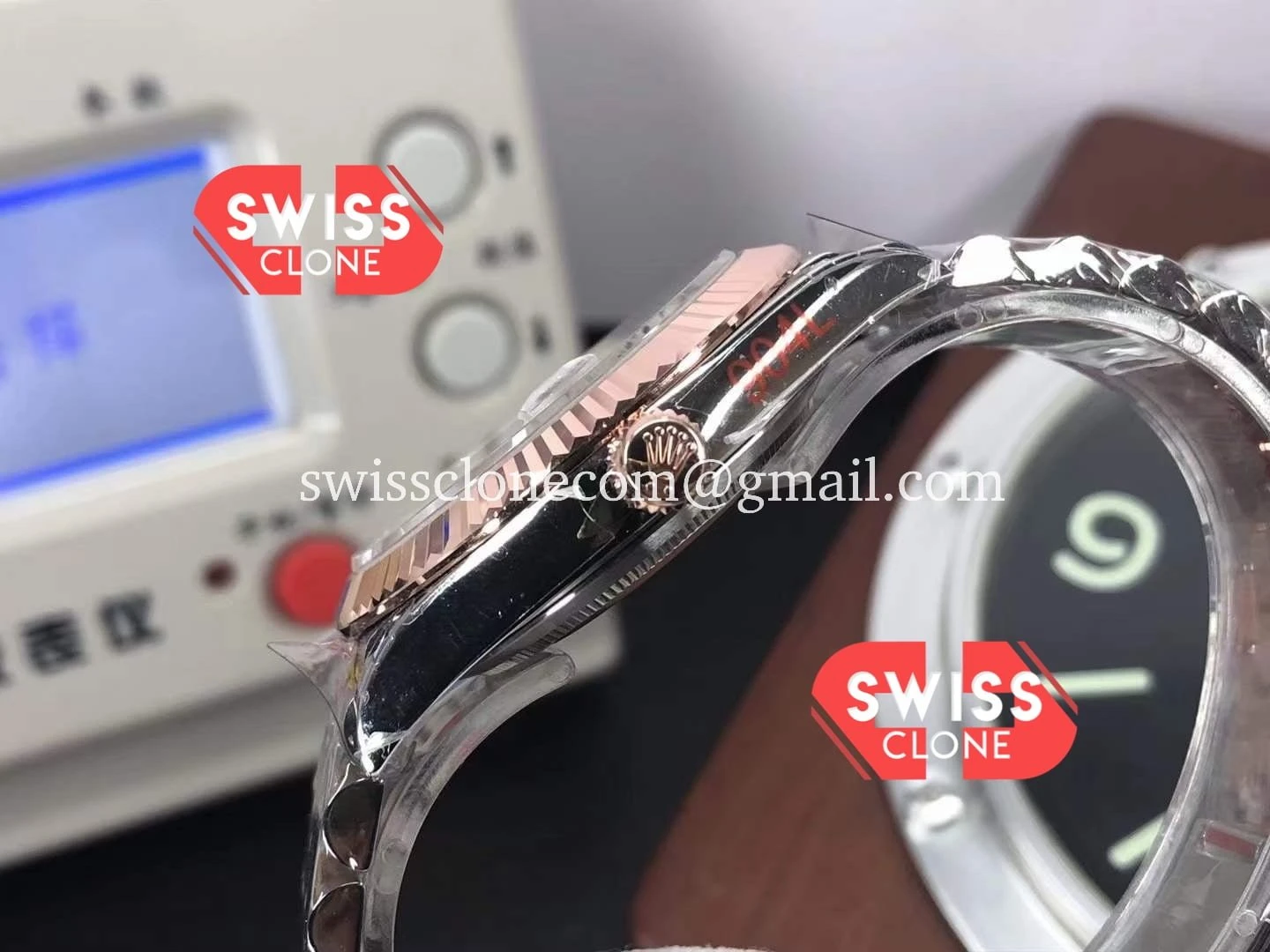 Rolex Datejust 41MM Two Tone Wimbledon Cal.3235 1:1 Super Clone - Lateral Case Thickness Profile