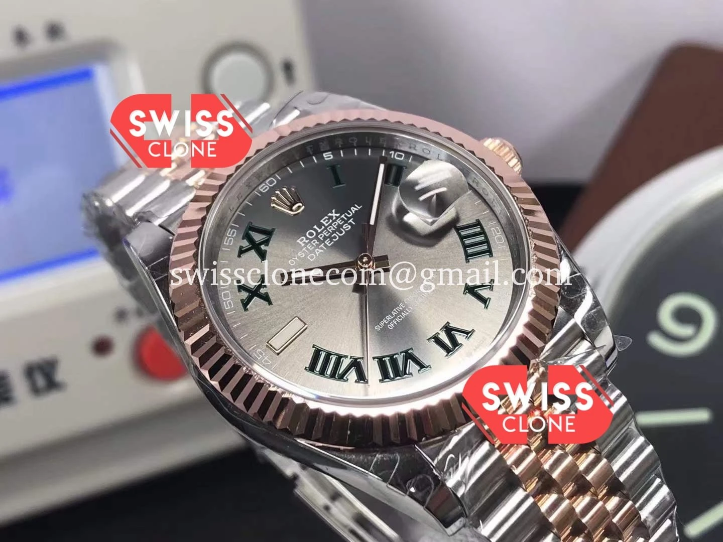 Rolex Datejust 41MM Two Tone Wimbledon Cal.3235 1:1 Super Clone - Clasp & Bracelet Finishing
