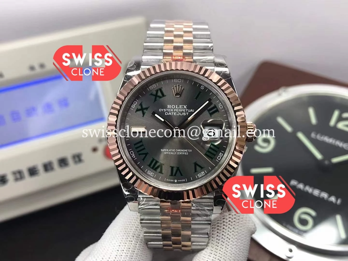 Rolex Datejust 41MM Two Tone Wimbledon Cal.3235