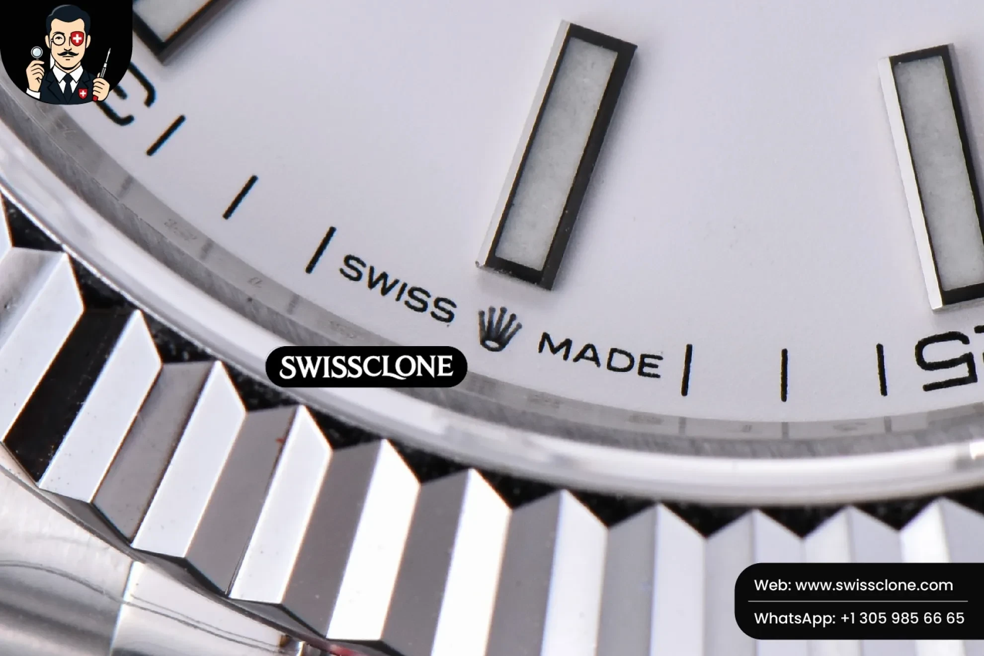 Rolex Datejust 41mm White Dial Lume Marker Fluted Bezel Jubille VR3235 1:1 Super Clone - On-Wrist Presence View