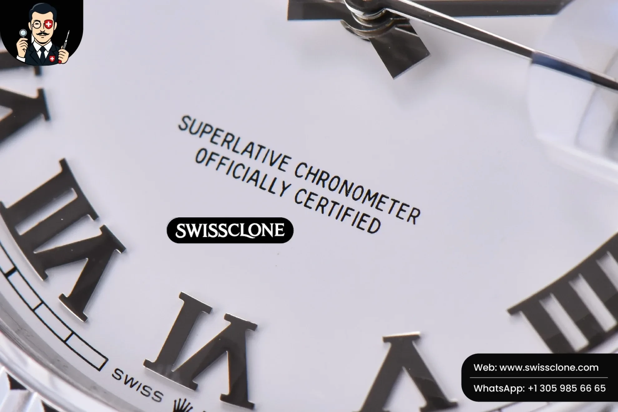 Rolex Datejust 41mm White Dial Roma Marker Fluted Bezel Jubille VR3235 1:1 Super Clone - Lateral Case Thickness Profile