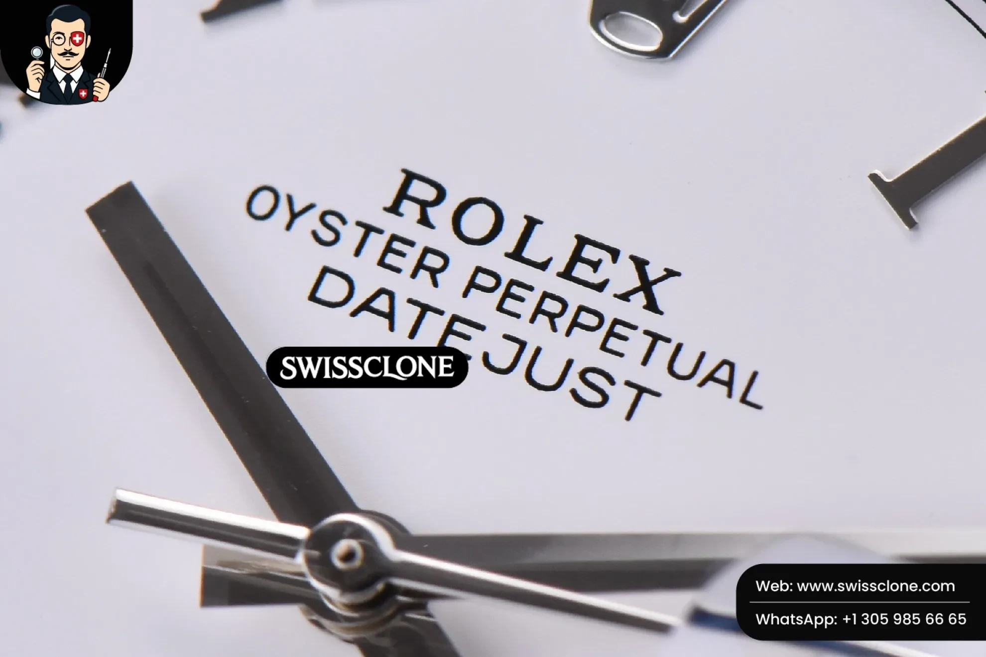 Rolex Datejust 41mm White Dial Roma Marker Fluted Bezel Jubille VR3235 1:1 Super Clone - Caseback & Cloned Calibre Movement