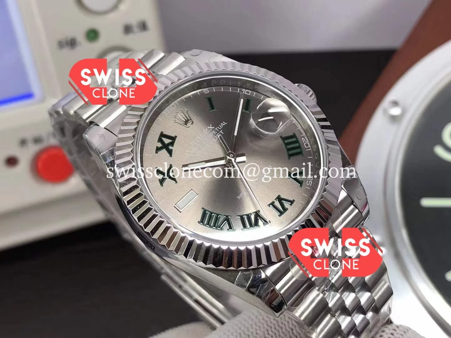 Rolex Datejust 41MM Wimbledon Grey Dial Cal.3235 1:1 Super Clone - Bezel & Case Profile