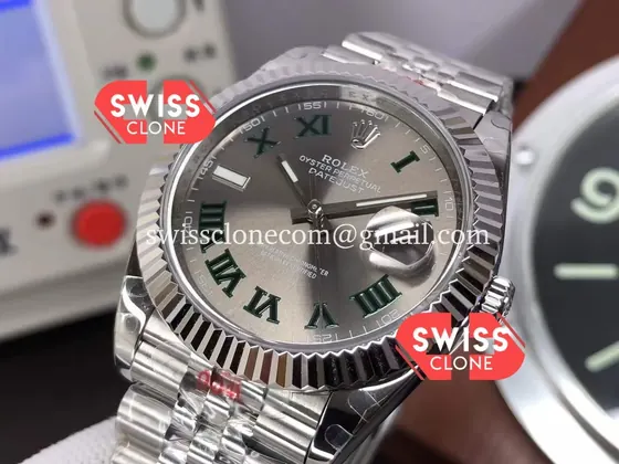 Rolex Datejust 41MM Wimbledon Grey Dial Cal.3235 1:1 Super Clone - Clasp & Bracelet Finishing