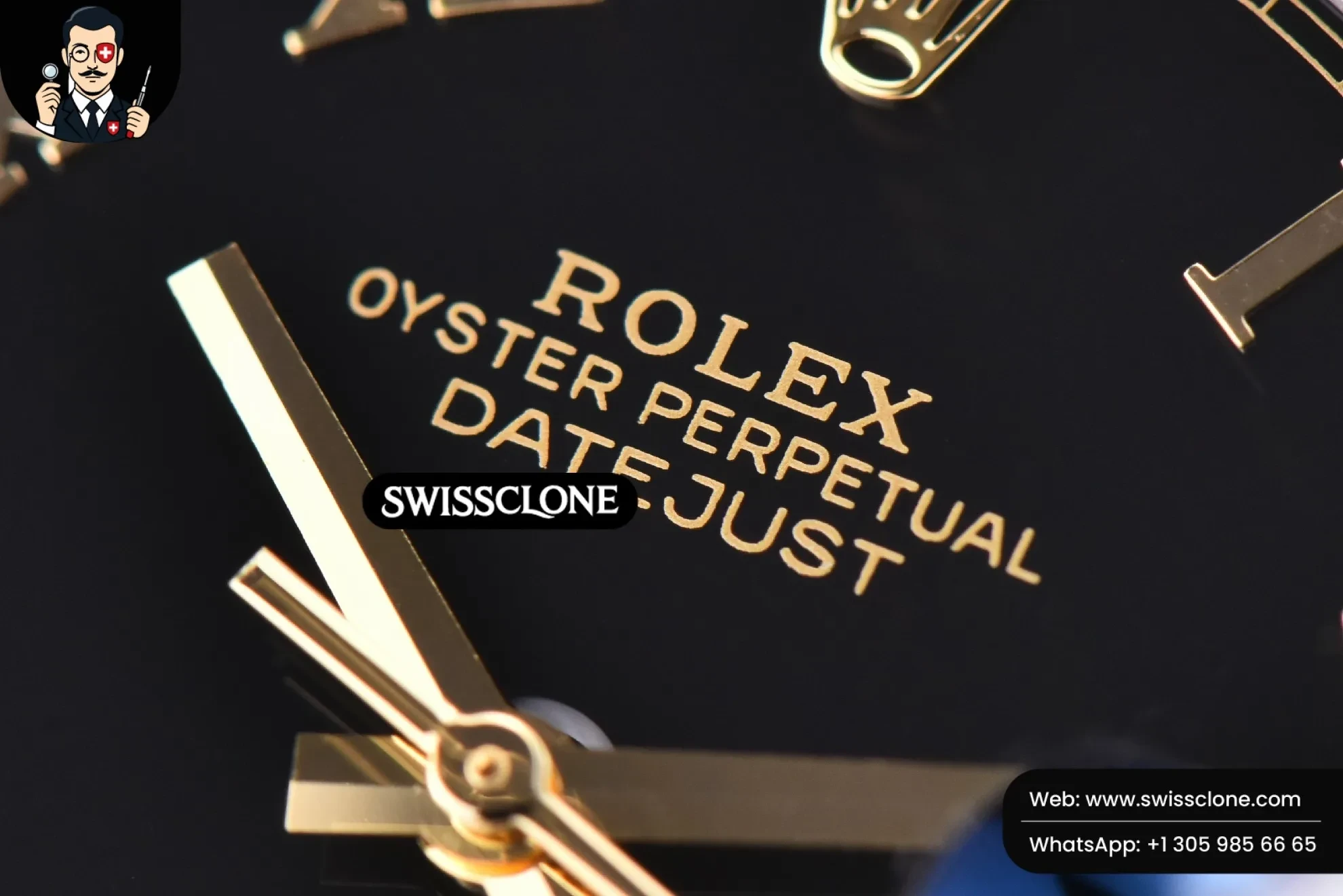 Rolex Datejust 41mm YG/SS Black Dial Roma Marker Fluted Bezel Jubille VR3235 1:1 Super Clone - Caseback & Cloned Calibre Movement