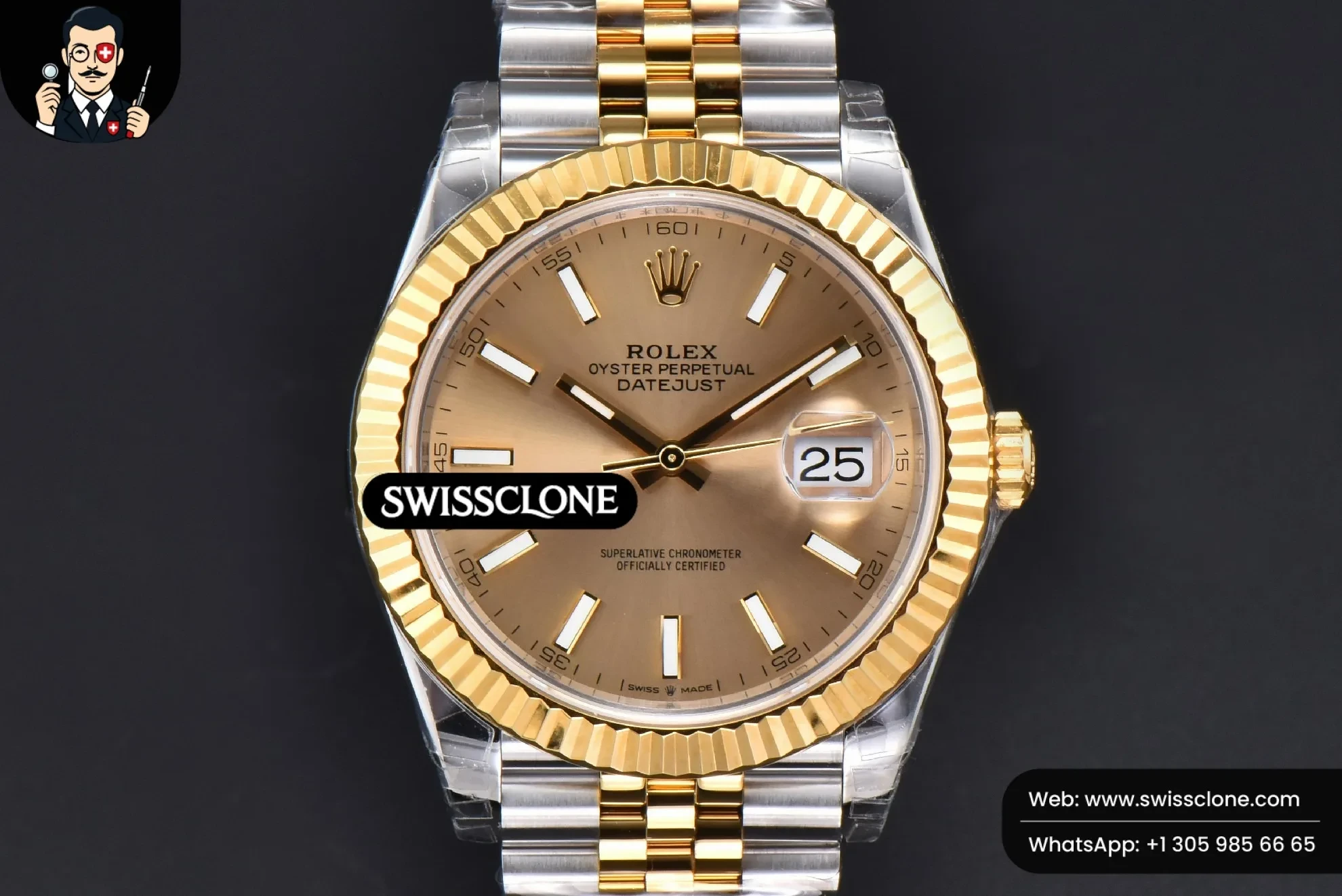 Rolex DateJust 41mm YG/SS Dial Lume Marker Jubilee VS3235