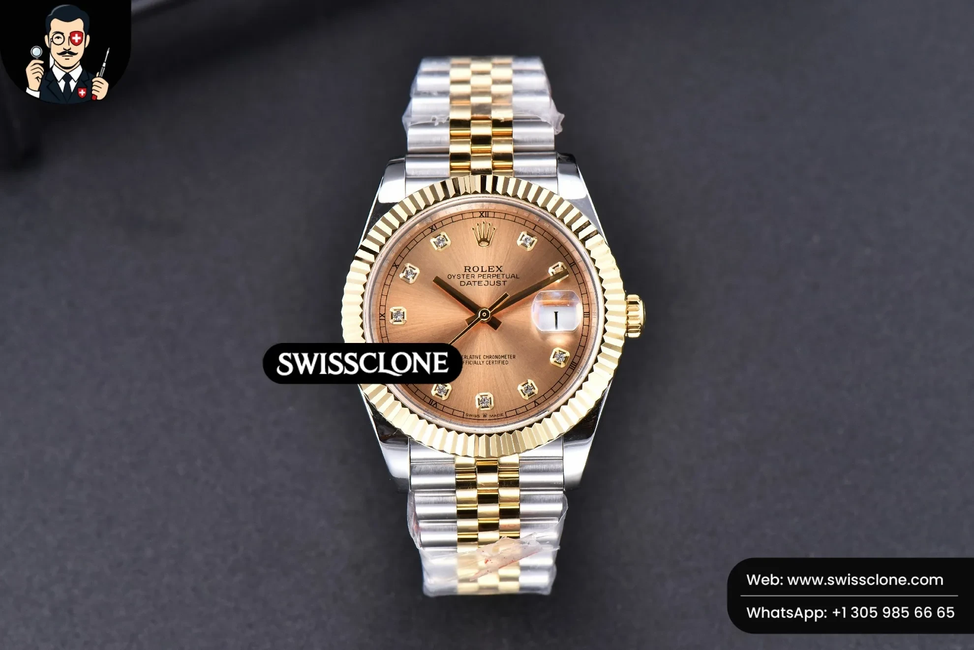 Rolex Datejust 41mm YG/SS Gold Dial Diamond Marker Fluted Bezel Jubille VR3235