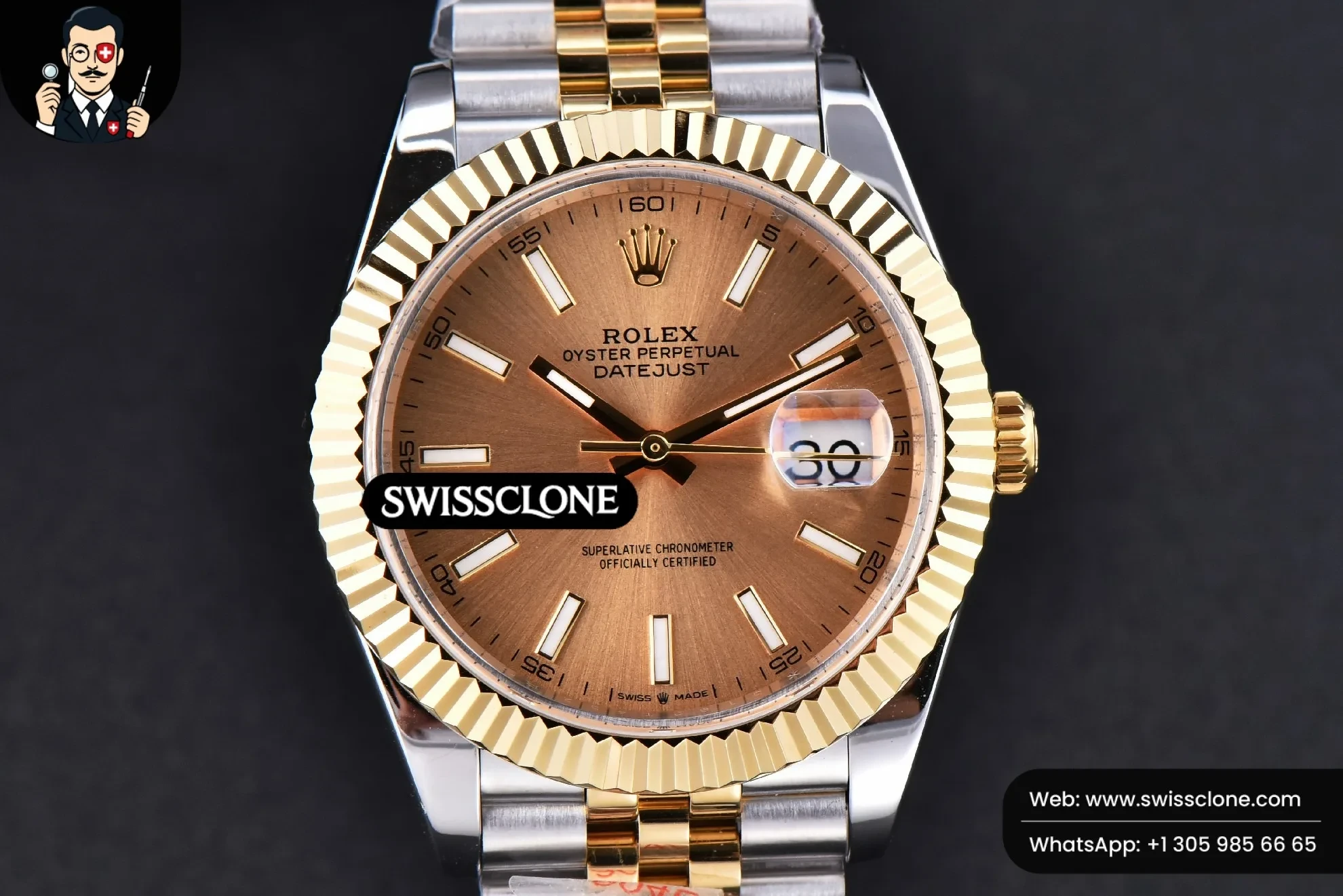 Rolex Datejust 41mm YG/SS Gold Dial Stick Marker Fluted Bezel Jubille VR3235