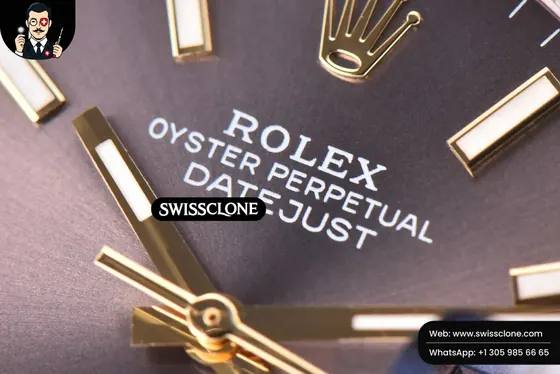 Rolex Datejust 41mm YG/SS Gray Dial Stick Marker Fluted Bezel Jubille VR3235 1:1 Super Clone - Caseback & Cloned Calibre Movement