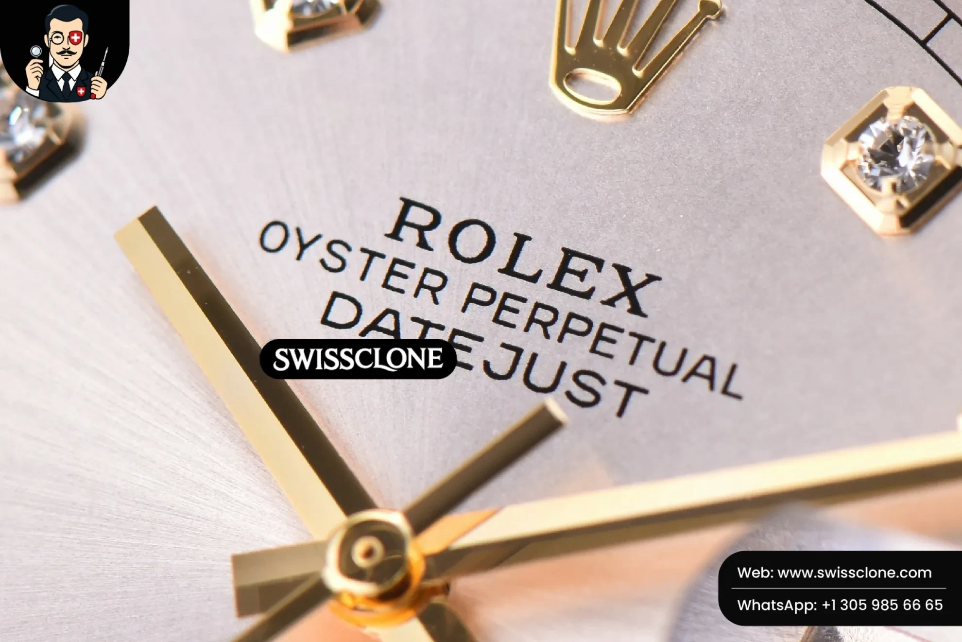Rolex Datejust 41mm YG/SS Silver Dial Diamond Marker Fluted Bezel Jubille VR3235 1:1 Super Clone - Caseback & Cloned Calibre Movement
