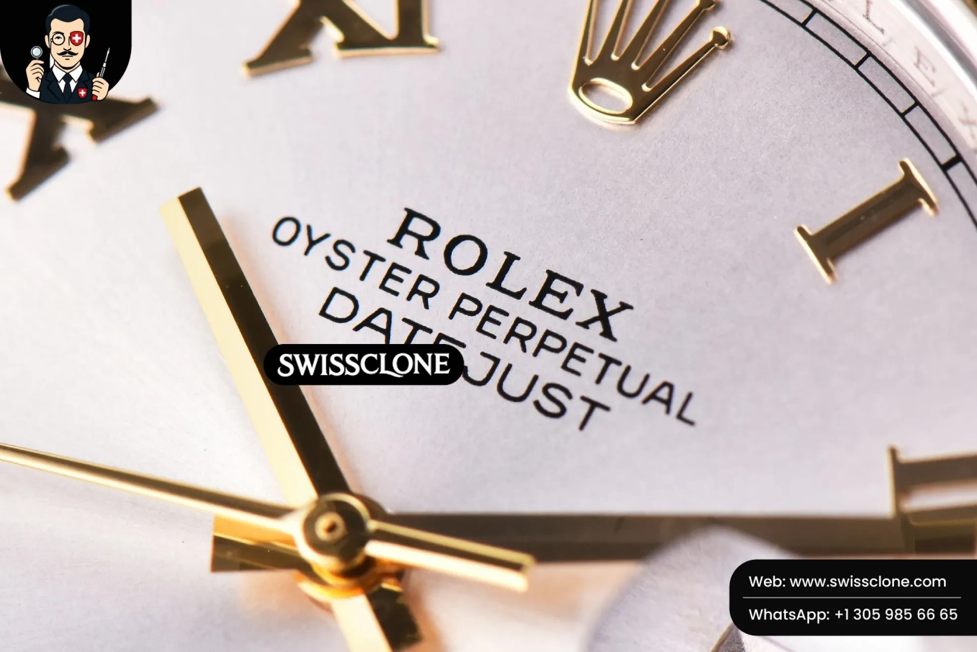 Rolex Datejust 41mm YG/SS Silver Dial Roma Marker Fluted Bezel Jubille VR3235 1:1 Super Clone - Caseback & Cloned Calibre Movement