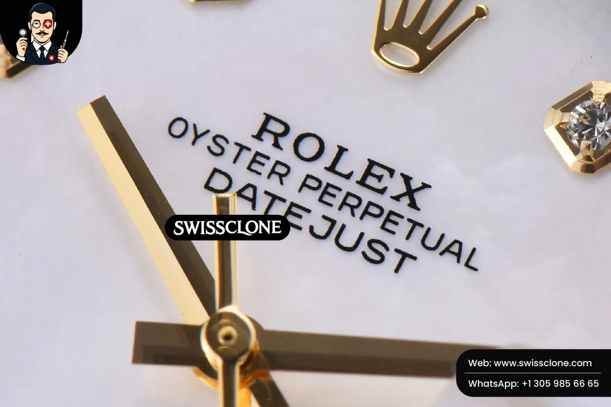 Rolex Datejust 41mm YG/SS White Dial diamond Marker Fluted Bezel Jubille VR3235 1:1 Super Clone - Caseback & Cloned Calibre Movement