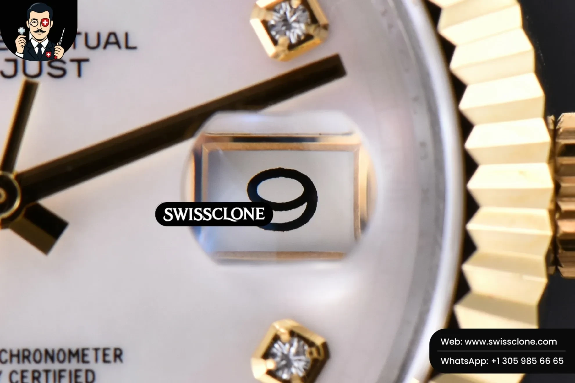 Rolex Datejust 41mm YG/SS White Dial diamond Marker Fluted Bezel Jubille VR3235 1:1 Super Clone - On-Wrist Presence View