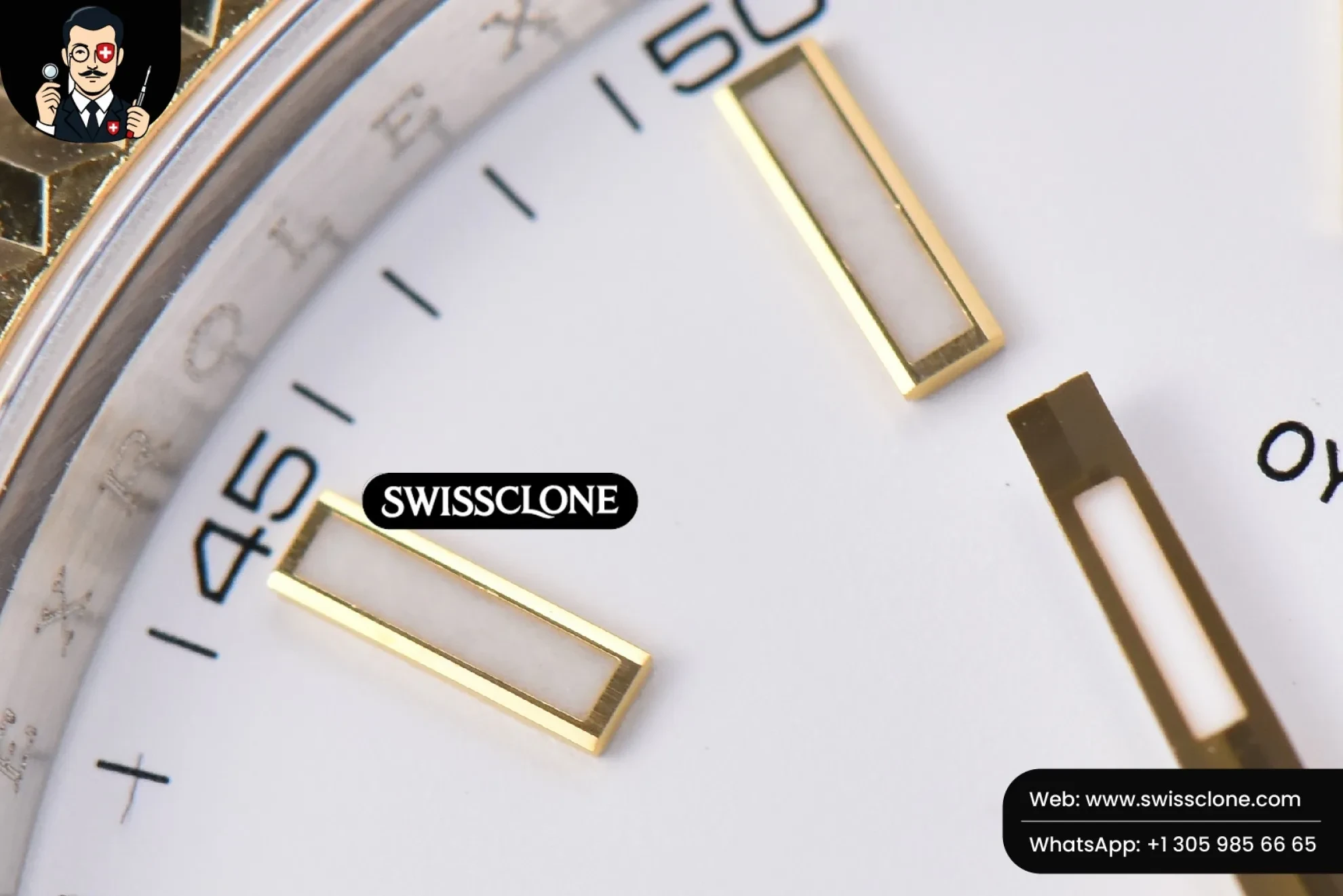 Rolex Datejust 41mm YG/SS White Dial Stick Marker Fluted Bezel Jubille VR3235 1:1 Super Clone - Lateral Case Thickness Profile