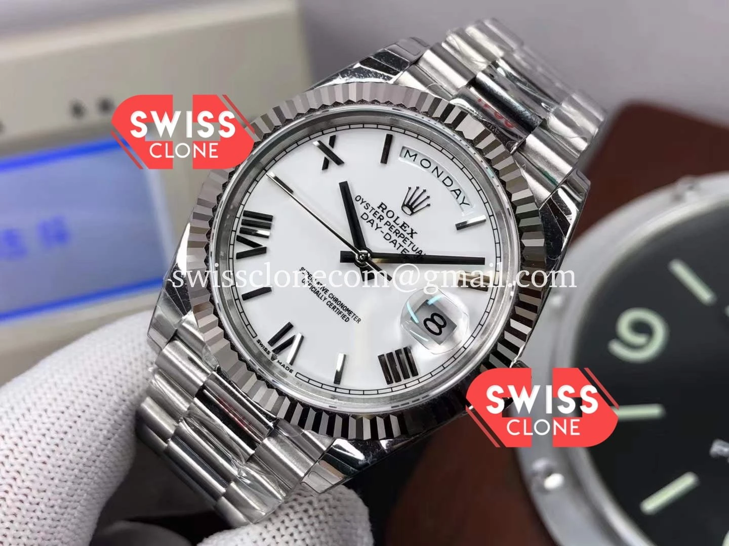 Rolex Day Date 228239 904L Steel 40MM 1:1 Super Clone - Bezel & Case Profile