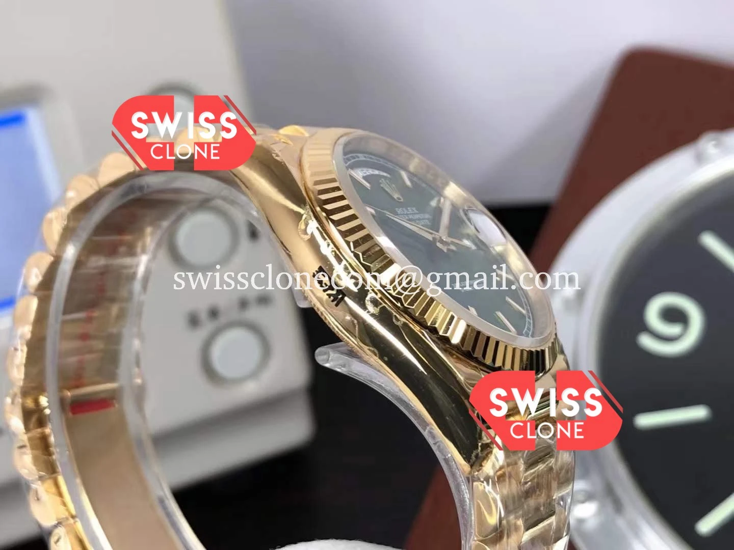 Rolex Day Date 36MM 118238 Green Dial Presidential 18K 1:1 Super Clone - Caseback & Cloned Calibre Movement