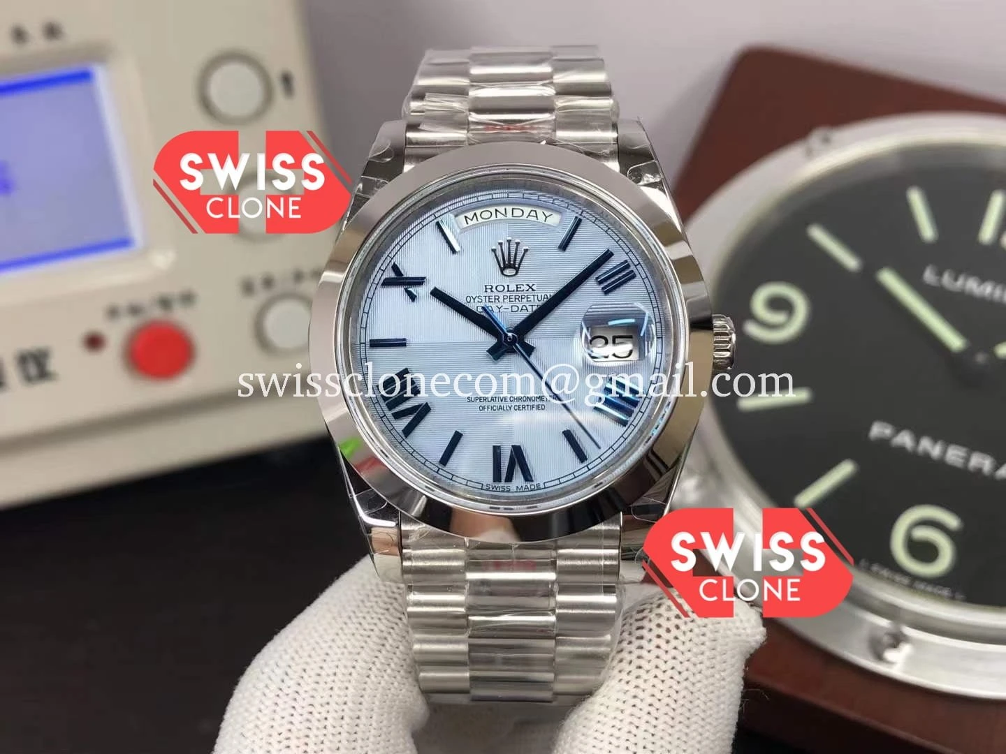 Rolex Day Date 40mm 228206-0001 Ice Blue Dial 904L