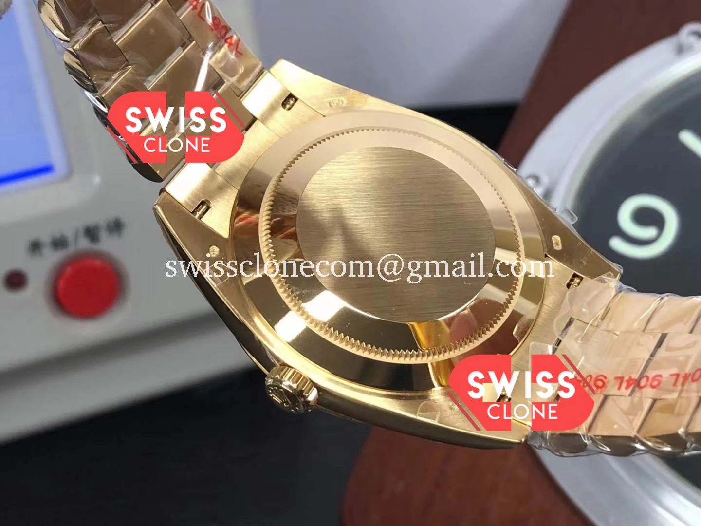 Rolex Day Date 40MM Gold Dial Roman Numerals 1:1 Super Clone - On-Wrist Presence View