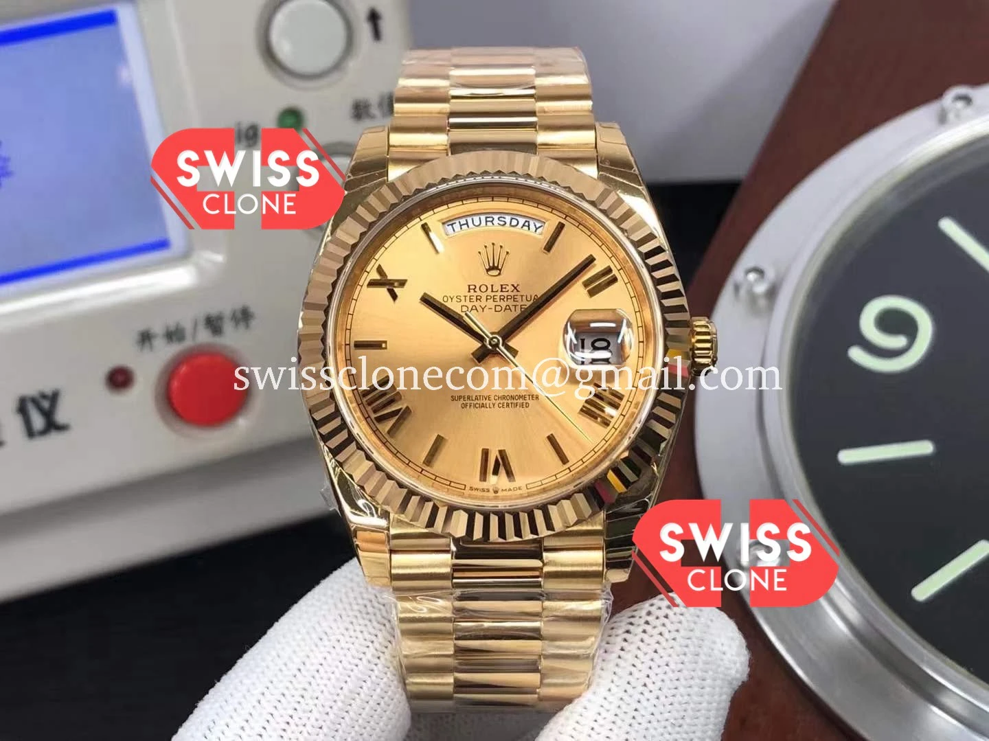 Rolex Day-Date 40MM Gold Dial Roman Numerals