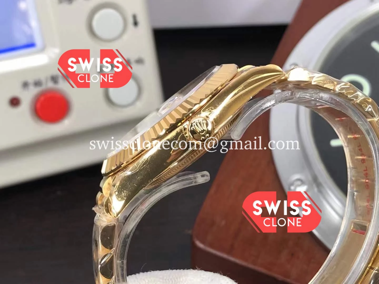 Rolex Day Date 40mm Presidential Yellow Gold 904L Gold Dial 1:1 Super Clone - Lateral Case Thickness Profile