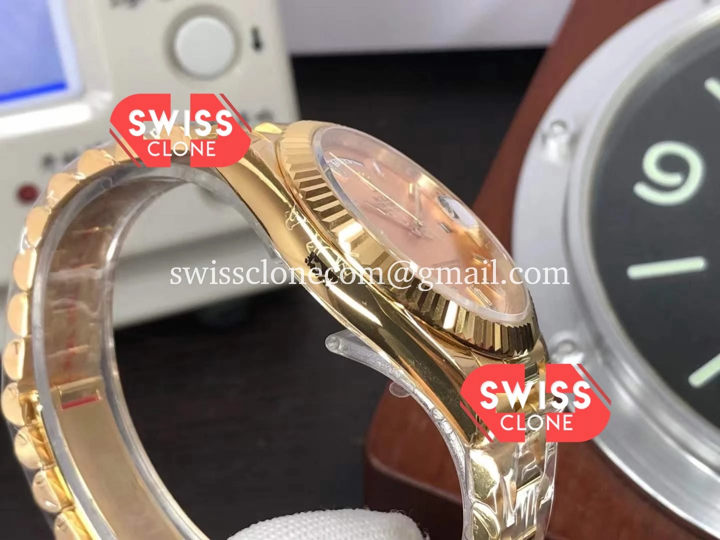 Rolex Day Date 40mm Presidential Yellow Gold 904L Gold Dial 1:1 Super Clone - Caseback & Cloned Calibre Movement