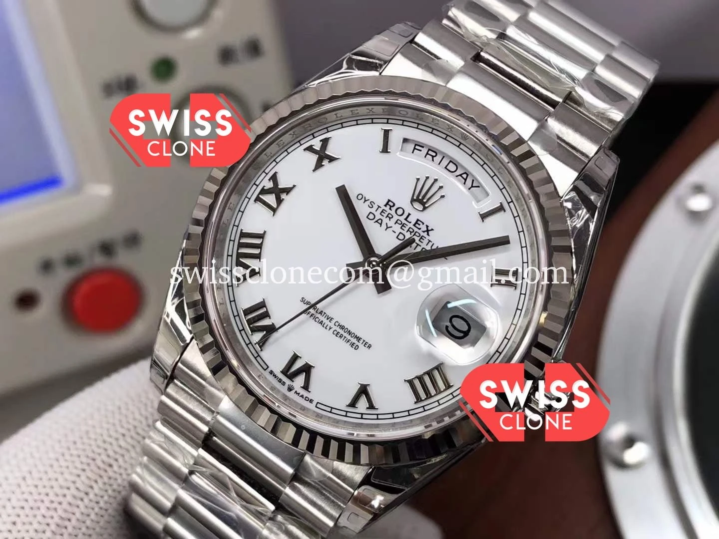 Rolex Day Date Presidential 128239 904L Steel 36MM 1:1 Super Clone - Clasp & Bracelet Finishing