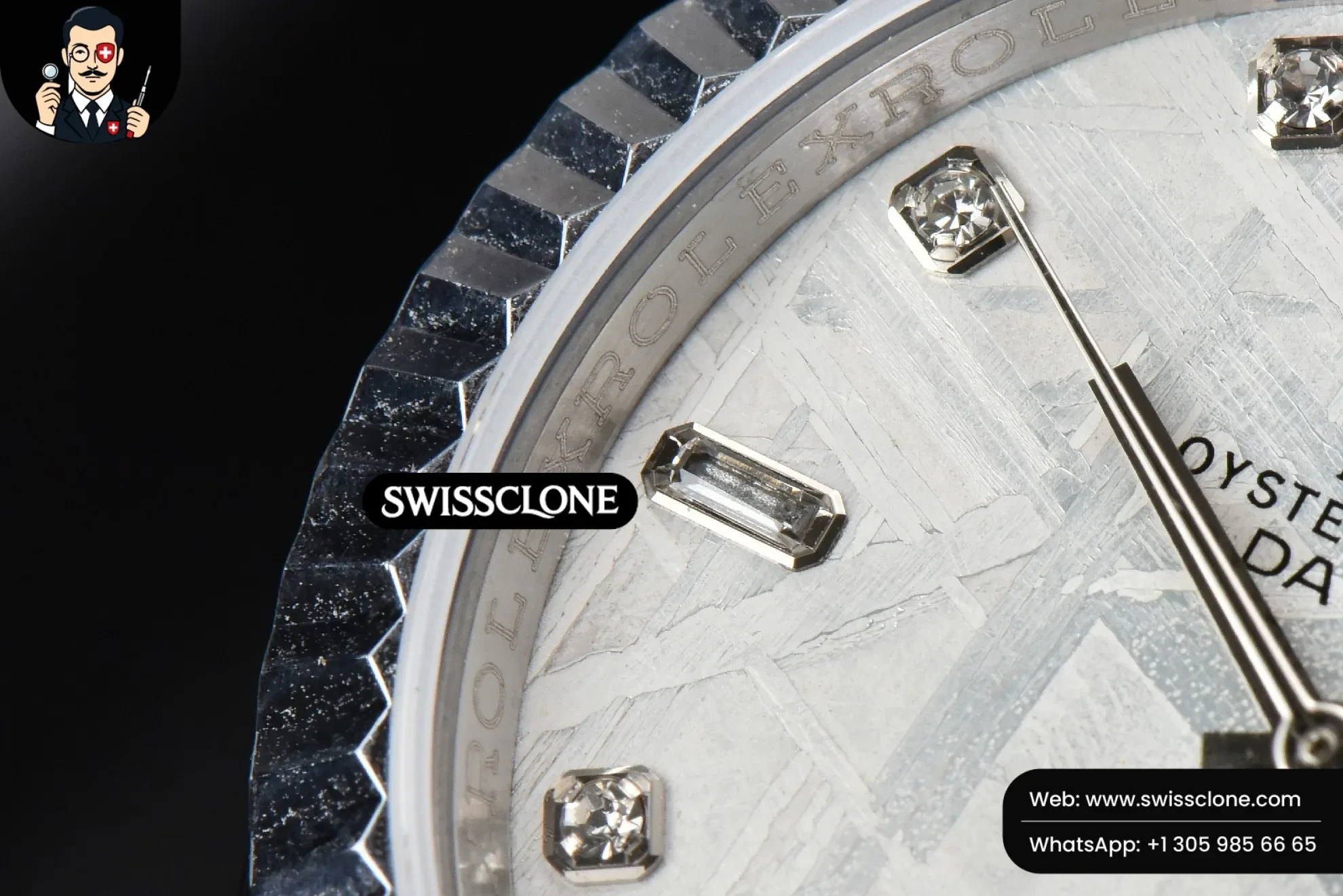 Rolex DayDate 36mm Meteorite Dial Diamond Marker 1:1 Super Clone - On-Wrist Presence View