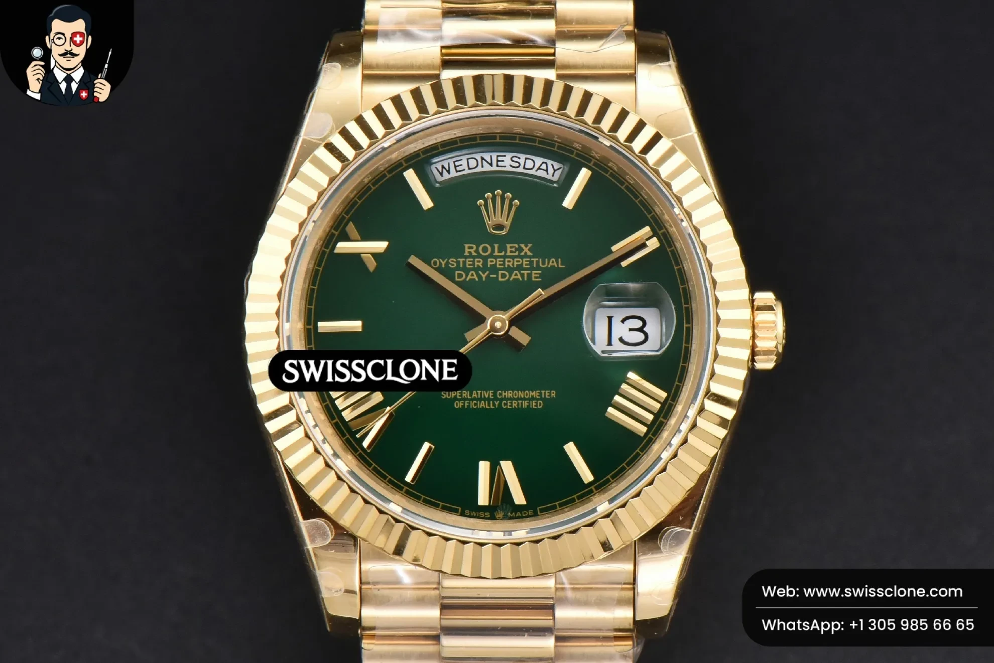 Rolex DayDate 40mm 904L Green Dial