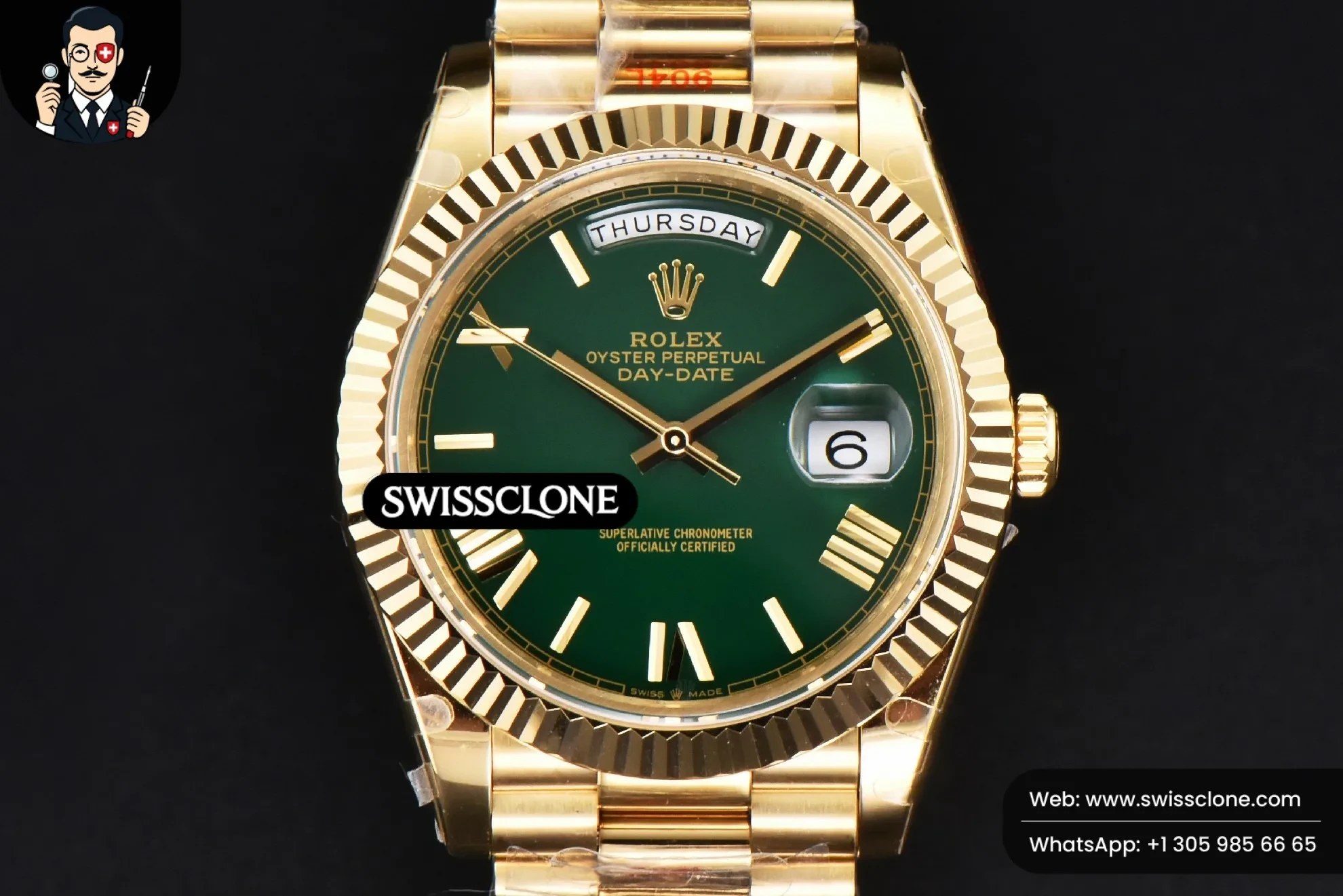 Rolex DayDate 40mm 904L Green Dial