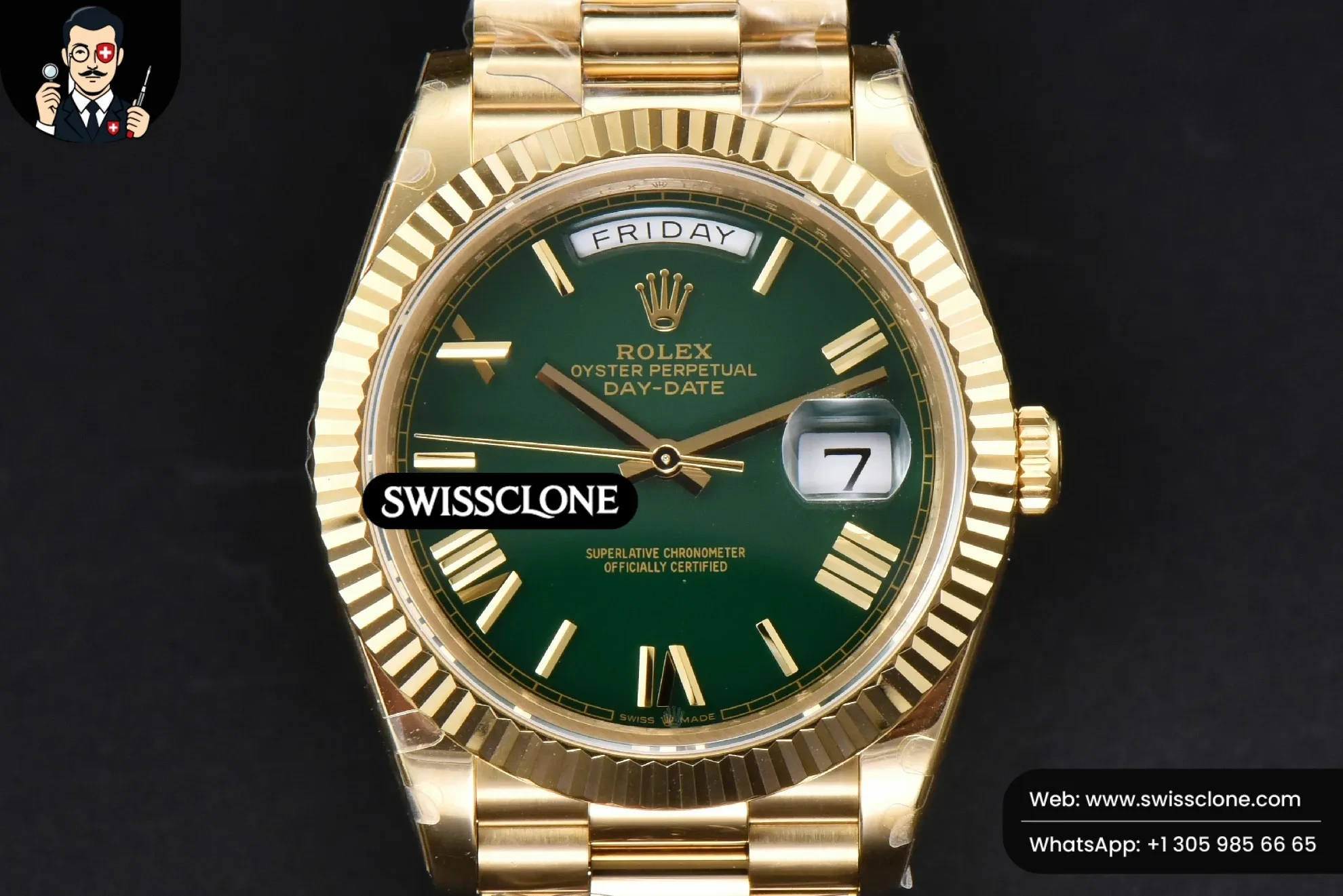 Rolex DayDate 40mm 904L Green Dial