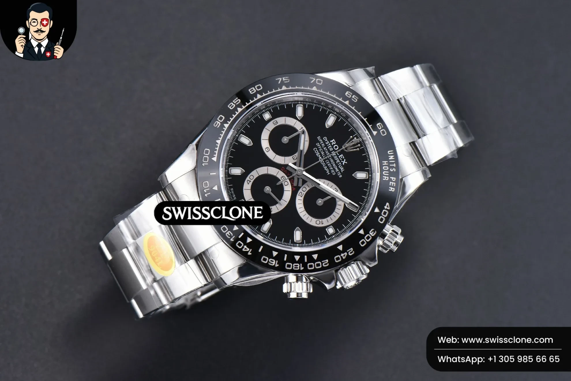 Rolex Daytona 116500 Black Dial 1:1 Super Clone - Bezel & Case Profile