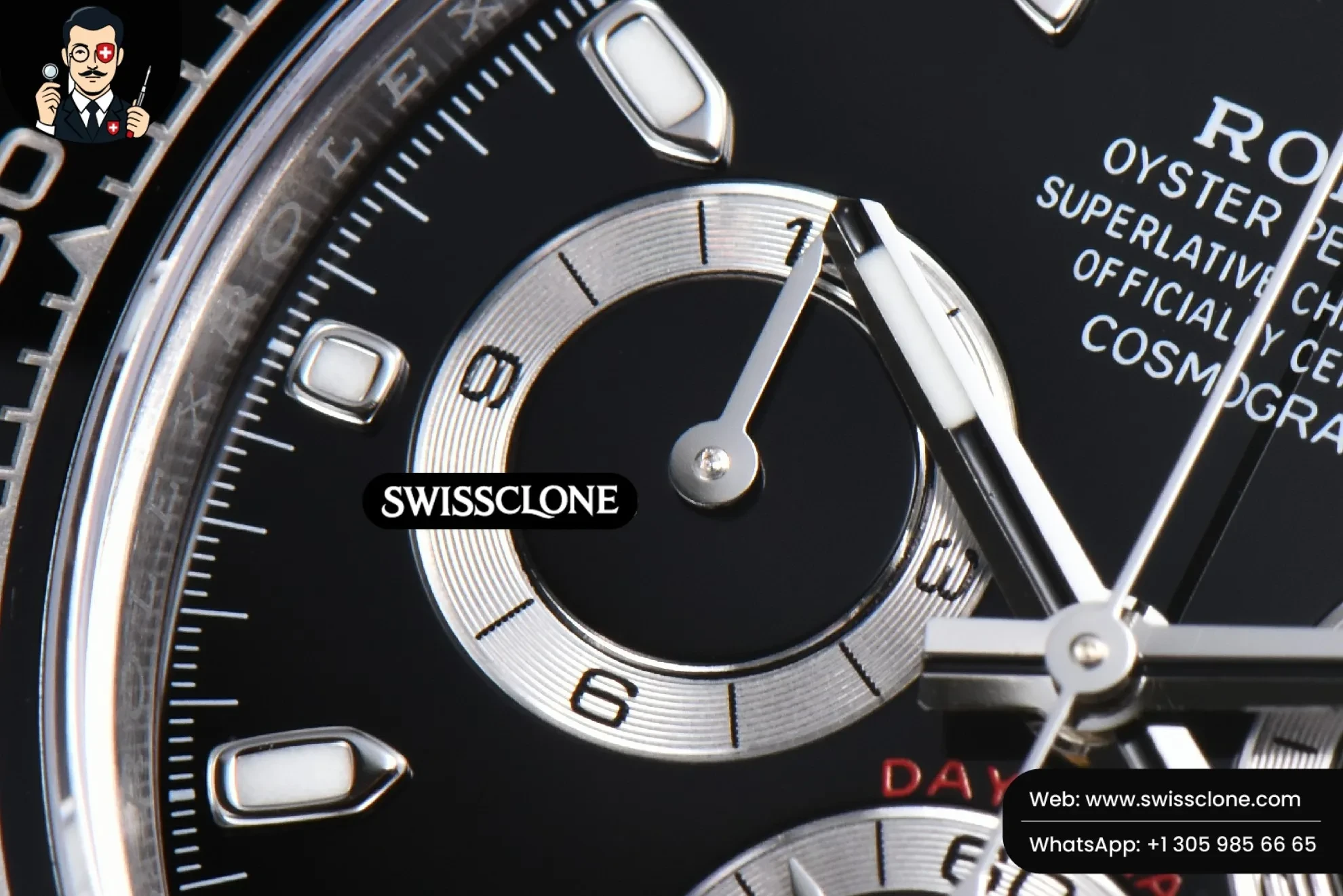 Rolex Daytona 116500 Black Dial Ceramic Bezel SH4130 1:1 Super Clone - Lateral Case Thickness Profile