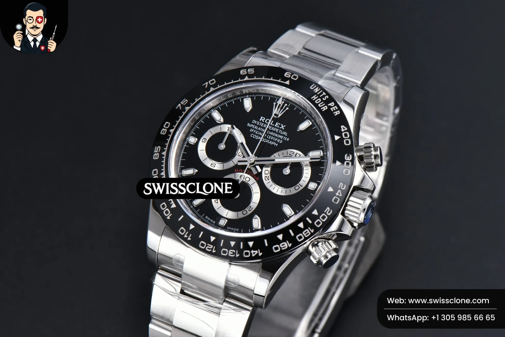 Rolex Daytona 116500 Black Dial Ceramic Bezel SH4130 1:1 Super Clone - Clasp & Bracelet Finishing