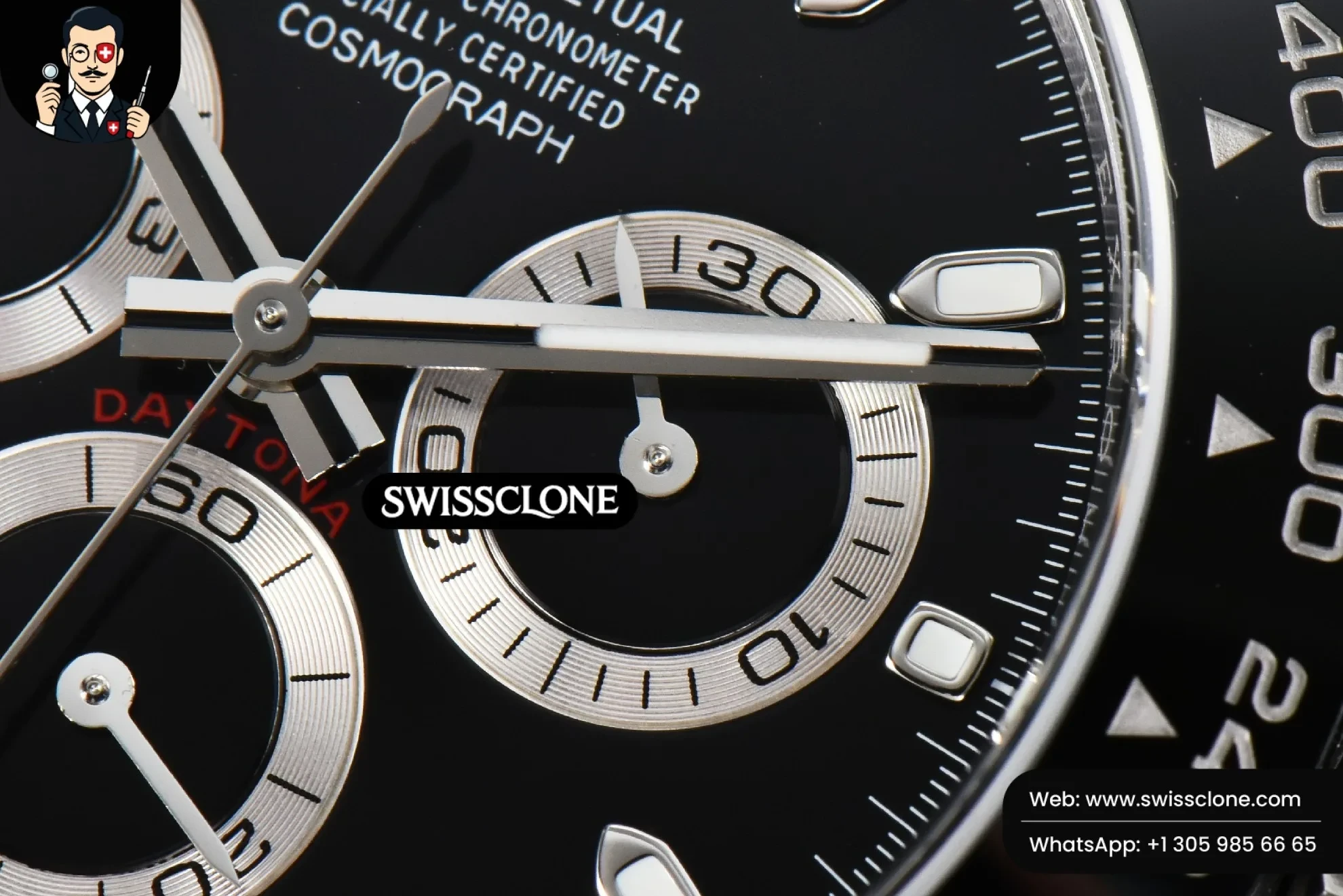 Rolex Daytona 116500 BTF Black Ceramic Black Dial 4130 BT Factory 1:1 Super Clone - Lateral Case Thickness Profile