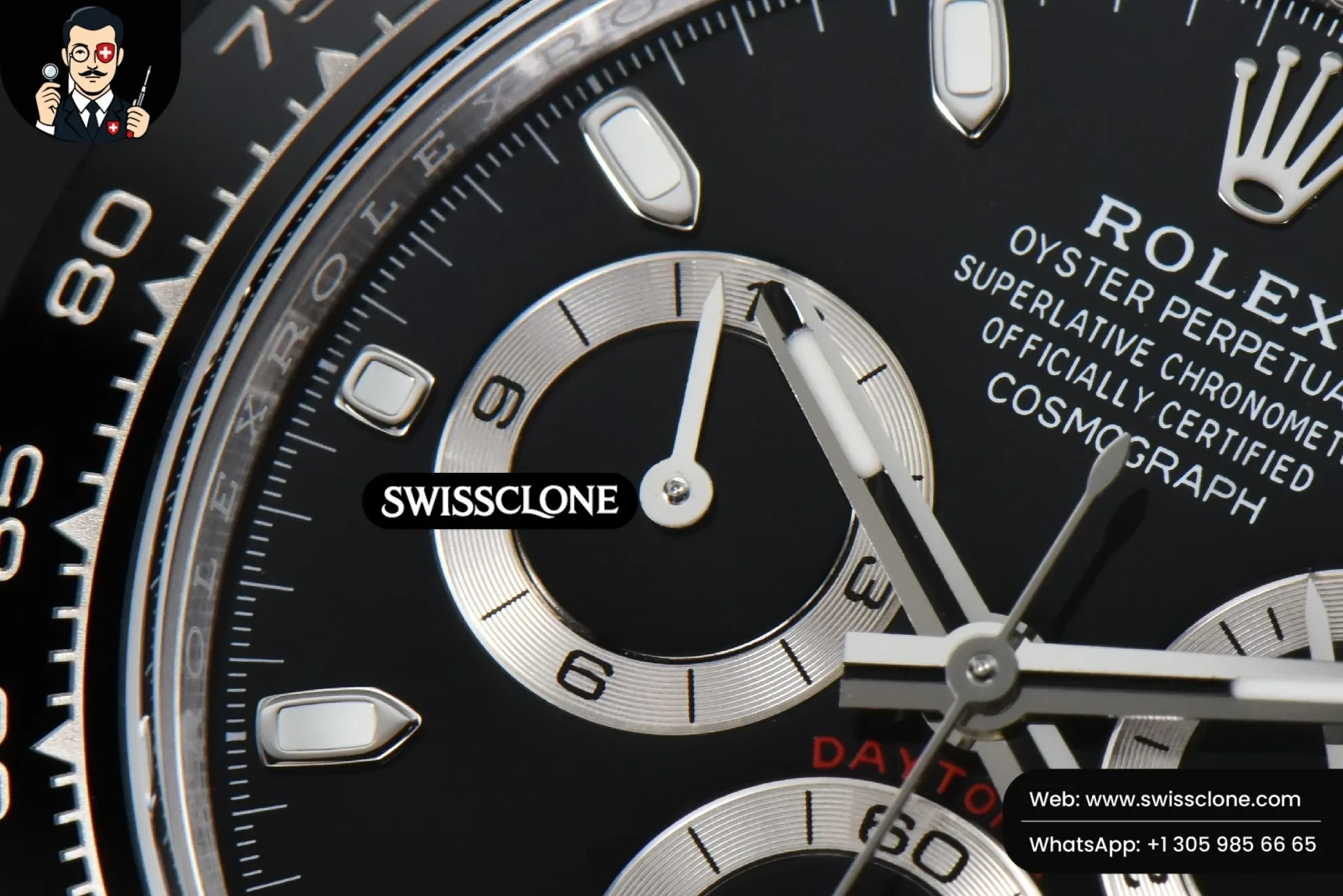 Rolex Daytona 116500 BTF Black Ceramic Black Dial 4130 BT Factory 1:1 Super Clone - Caseback & Cloned Calibre Movement