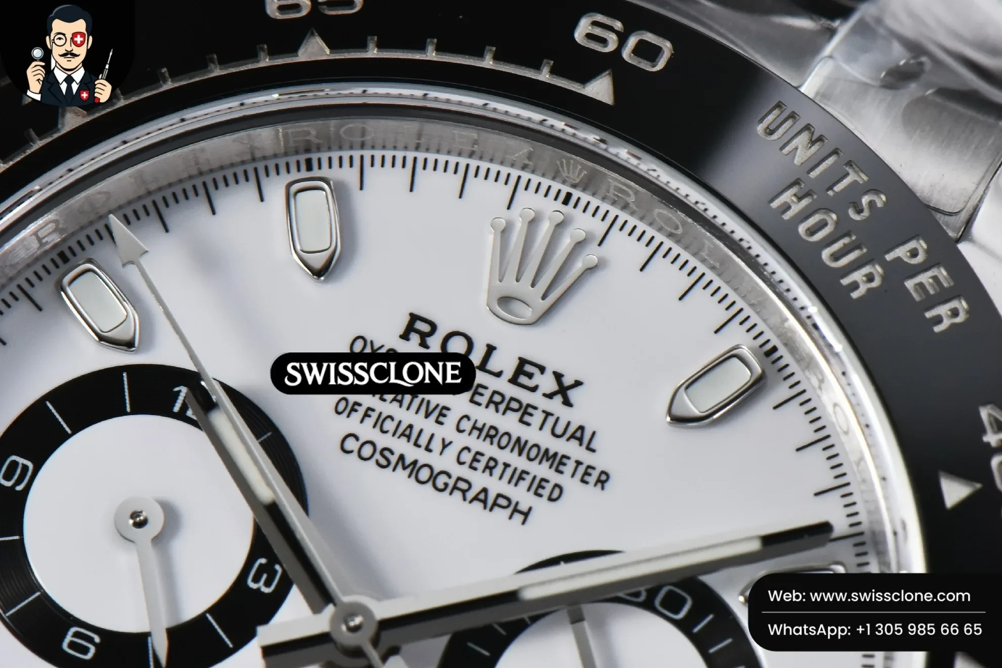 Rolex Daytona 116500 Panda BTF Black Ceramic White Dial 4130 BT Factory 1:1 Super Clone - Clasp & Bracelet Finishing