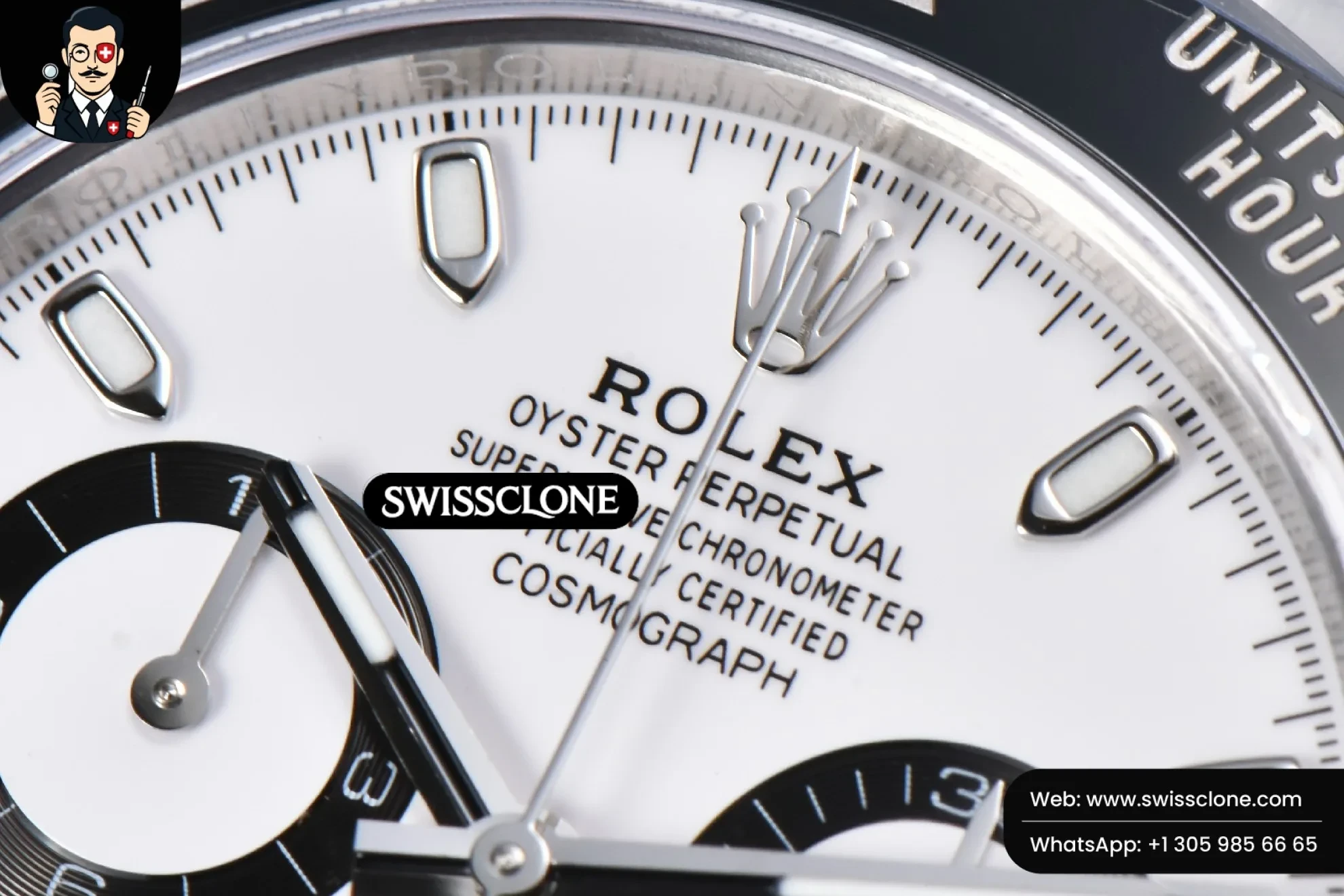 Rolex Daytona 116500 Panda White Dial Ceramic Bezel SH4130 1:1 Super Clone - Caseback & Cloned Calibre Movement