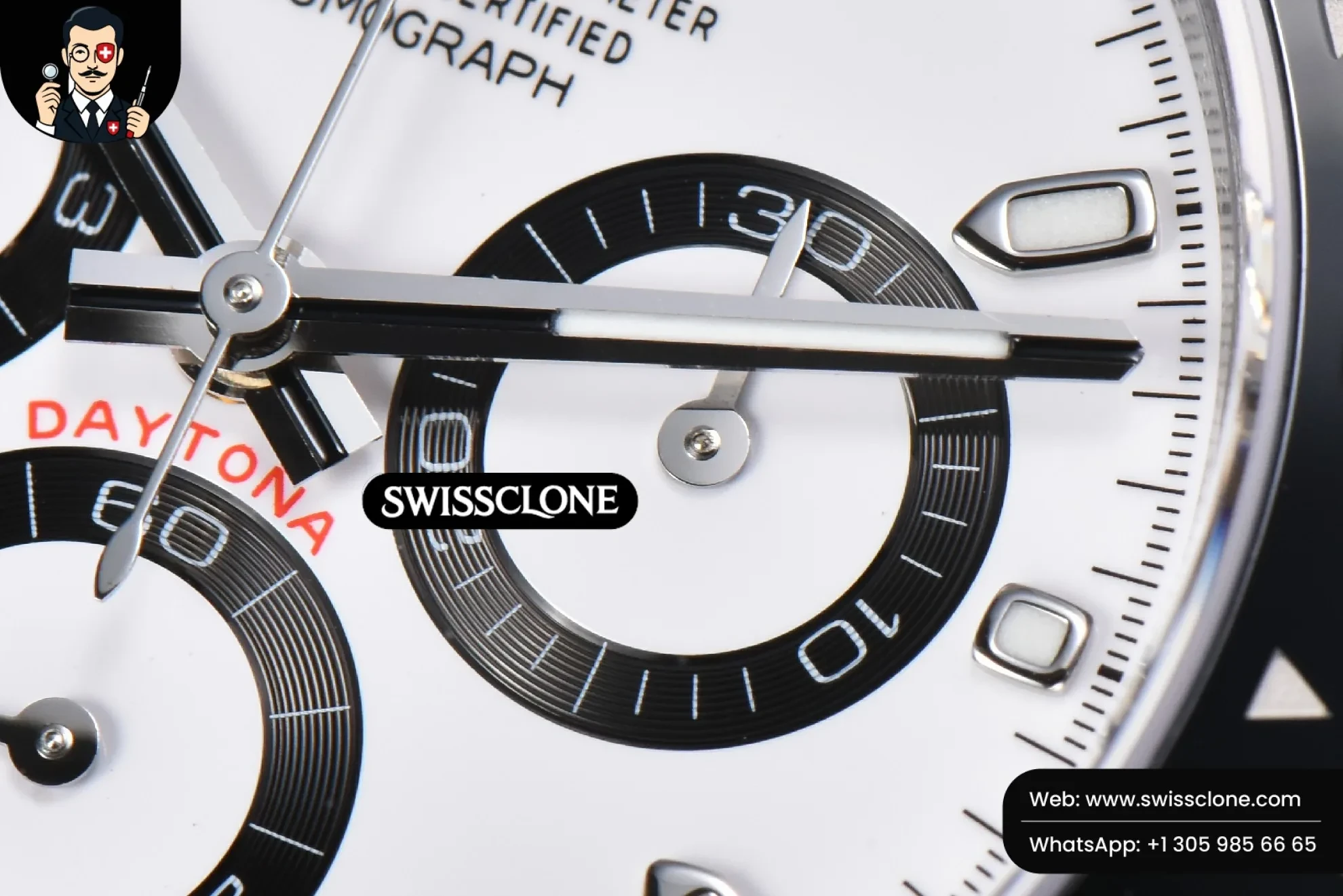 Rolex Daytona 116500 Panda White Dial Ceramic Bezel SH4130 1:1 Super Clone - On-Wrist Presence View