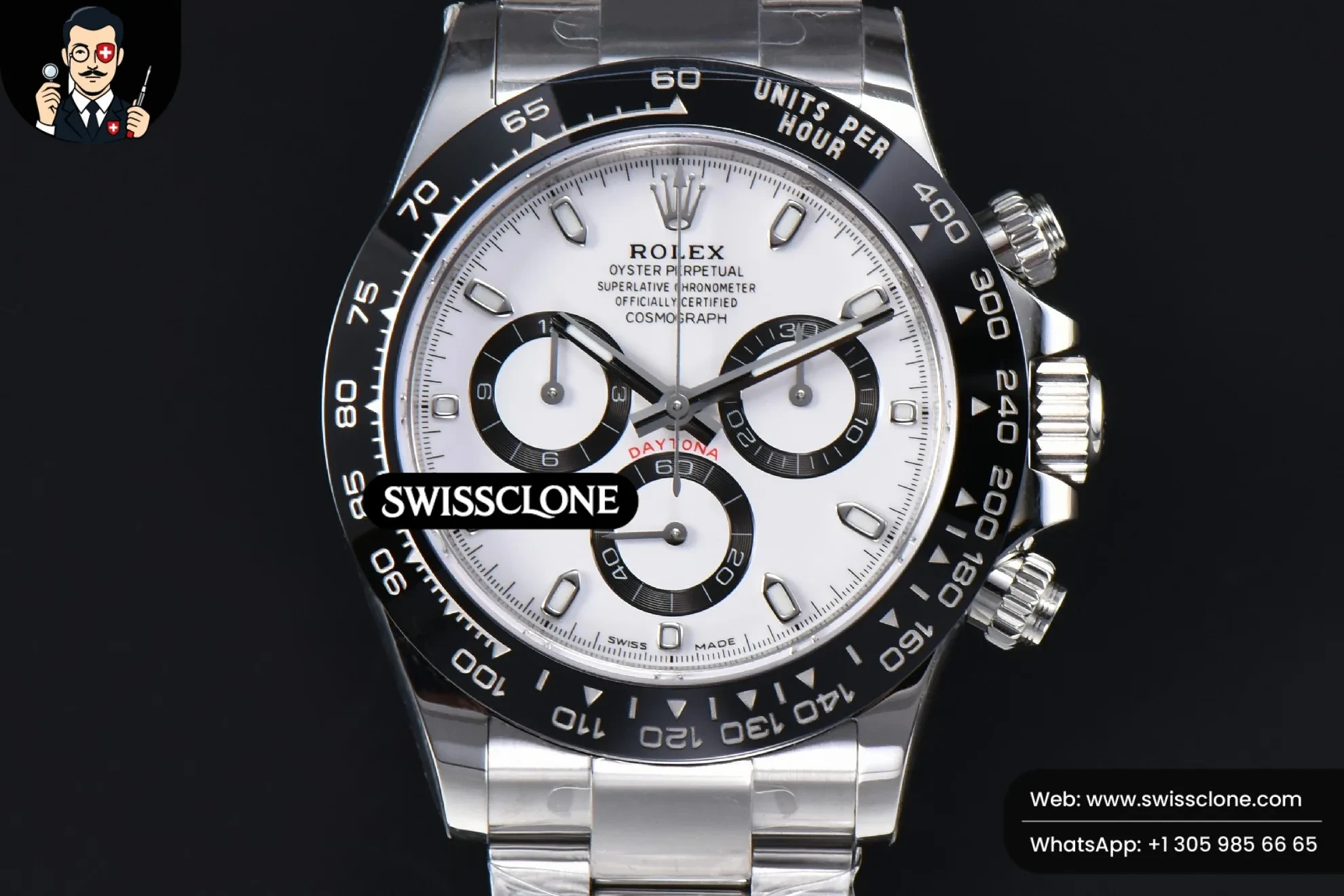 Rolex Daytona 116500 Panda White Dial Ceramic Bezel SH4130