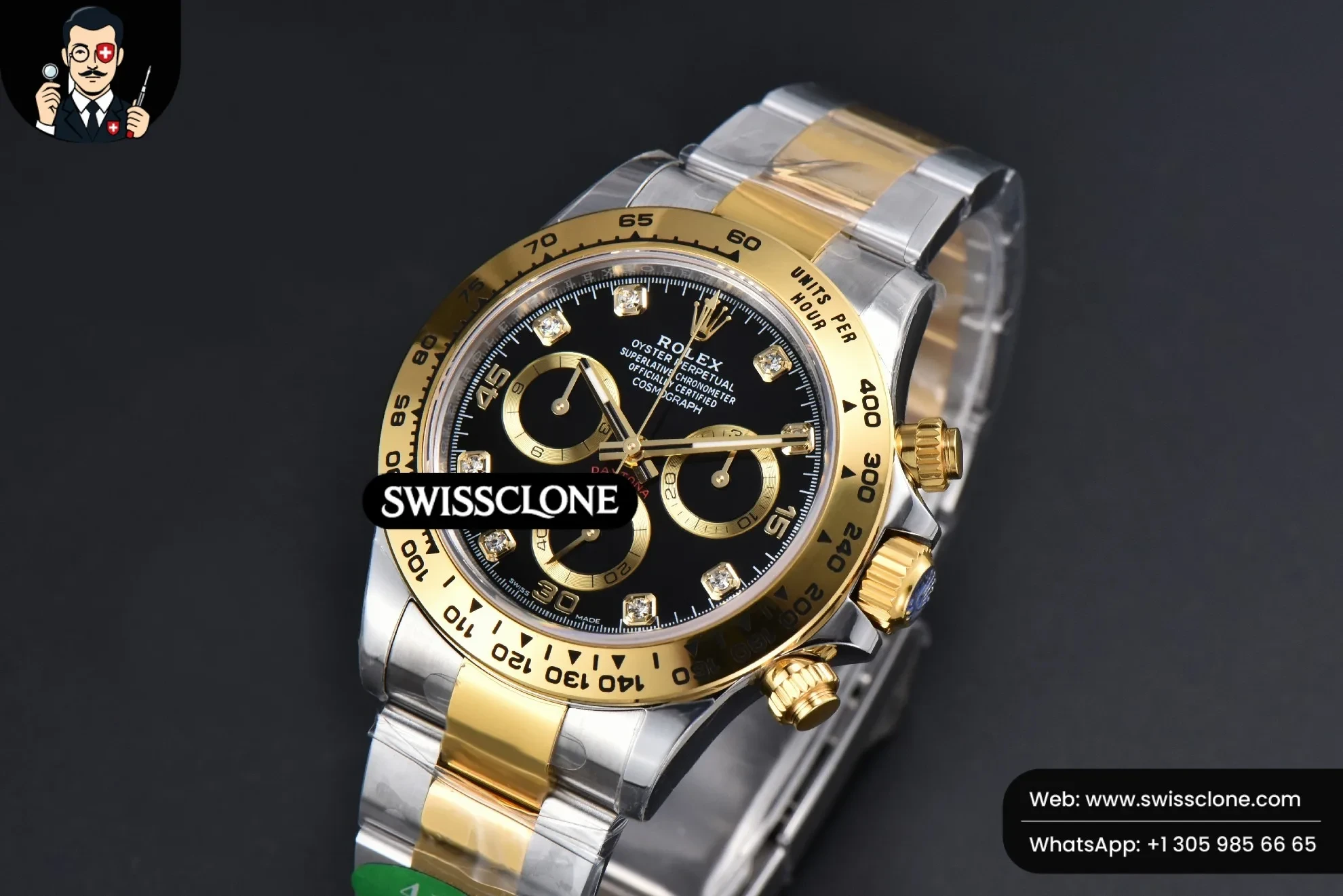 Rolex Daytona 116503 YG/SS Black Dial Diamond Marker YG/SS SH4130 1:1 Super Clone - Clasp & Bracelet Finishing
