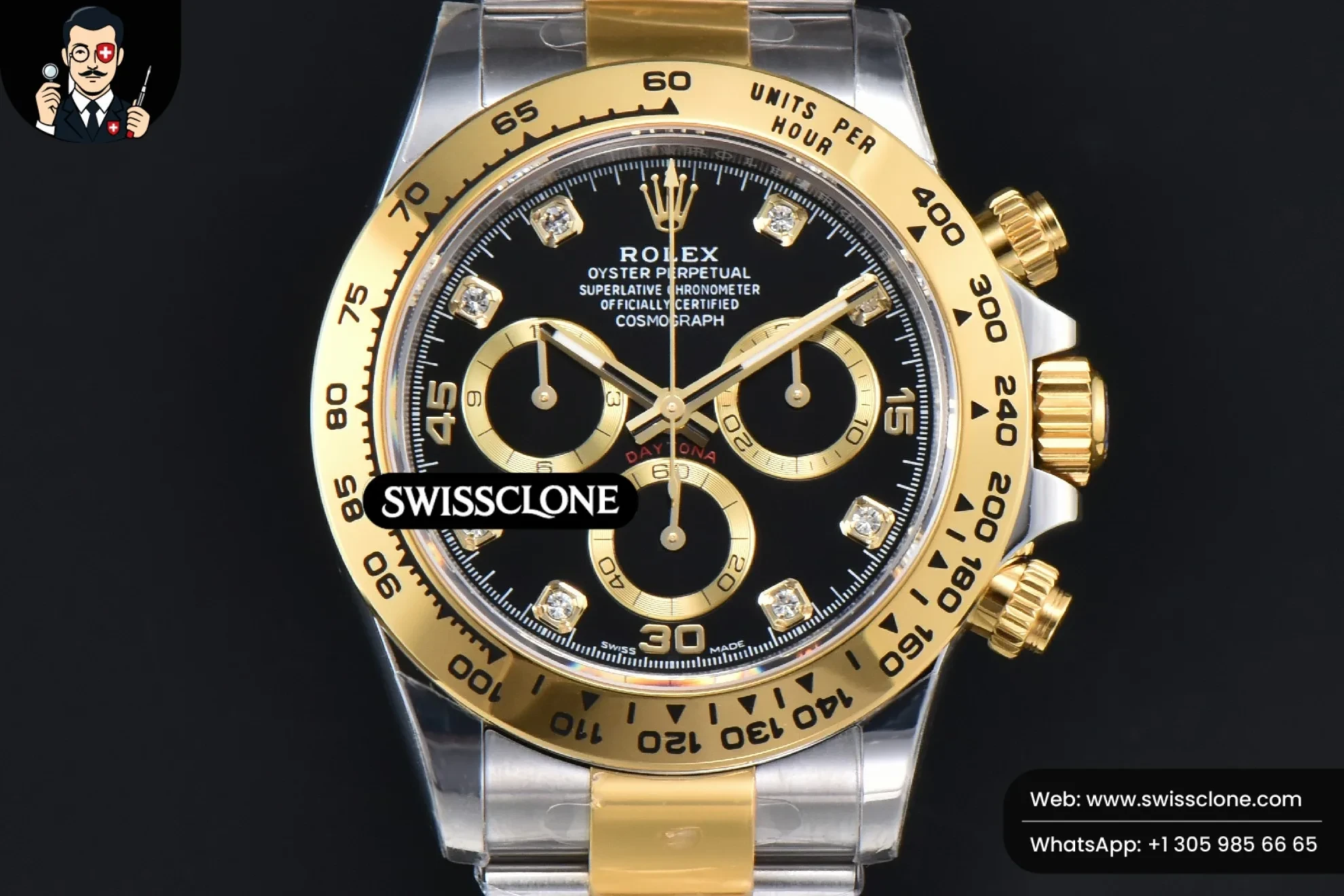 Rolex Daytona 116503 YG/SS Black Dial Diamond Marker YG/SS SH4130